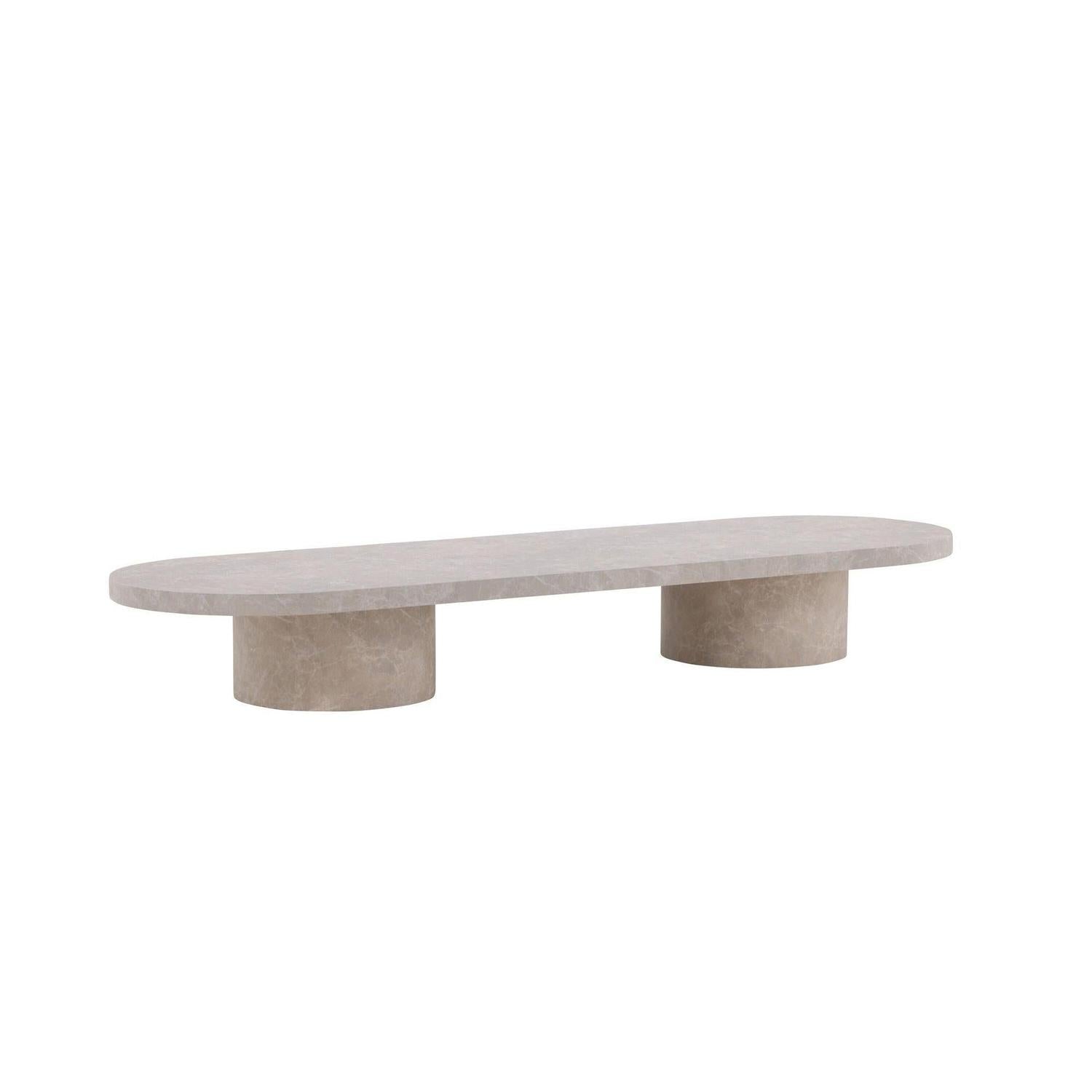Couchtisch Narvik 190*60cm - Beige-Couchtische-Venture Home-le canapé