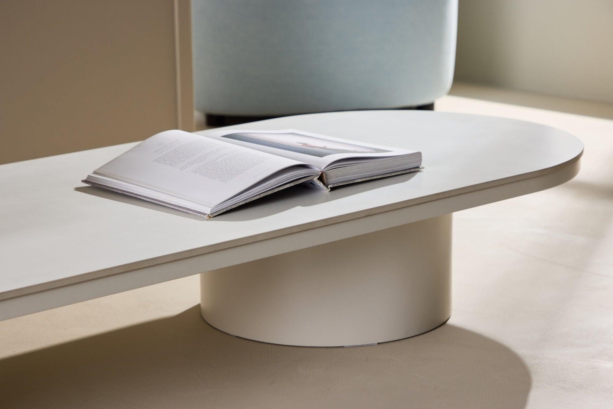 Couchtisch Narvik 190*60cm in Sinterstein Optik - Beige-Couchtisch-Venture Home-le canapé