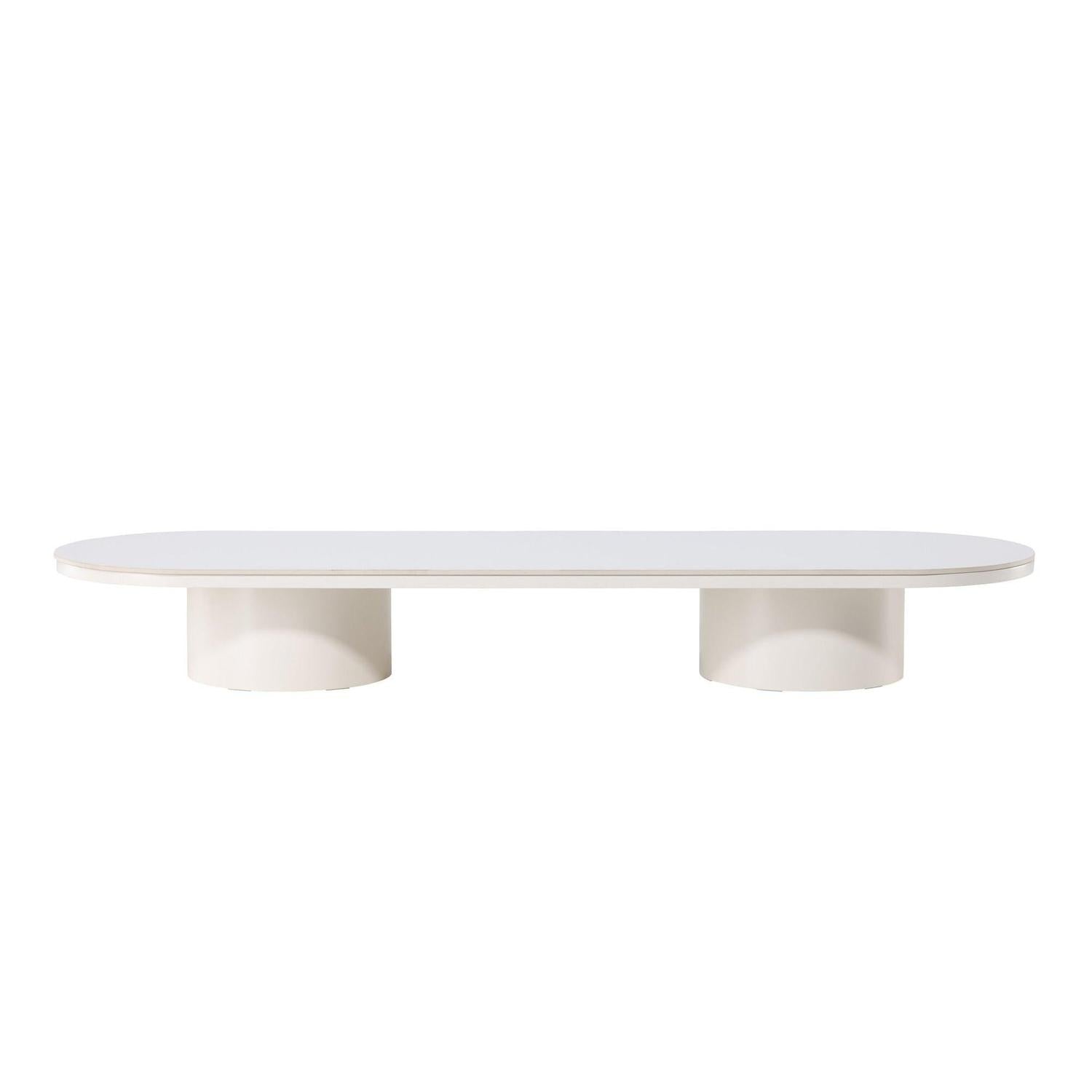 Couchtisch Narvik 190*60cm in Sinterstein Optik - Beige-Couchtische-Venture Home-le canapé