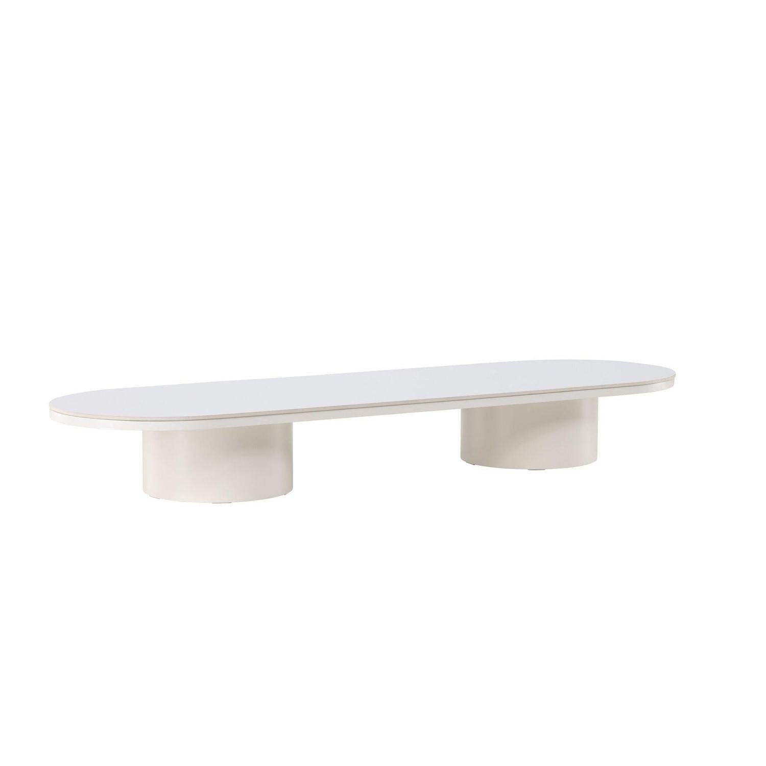 Couchtisch Narvik 190*60cm in Sinterstein Optik - Beige-Couchtische-Venture Home-le canapé