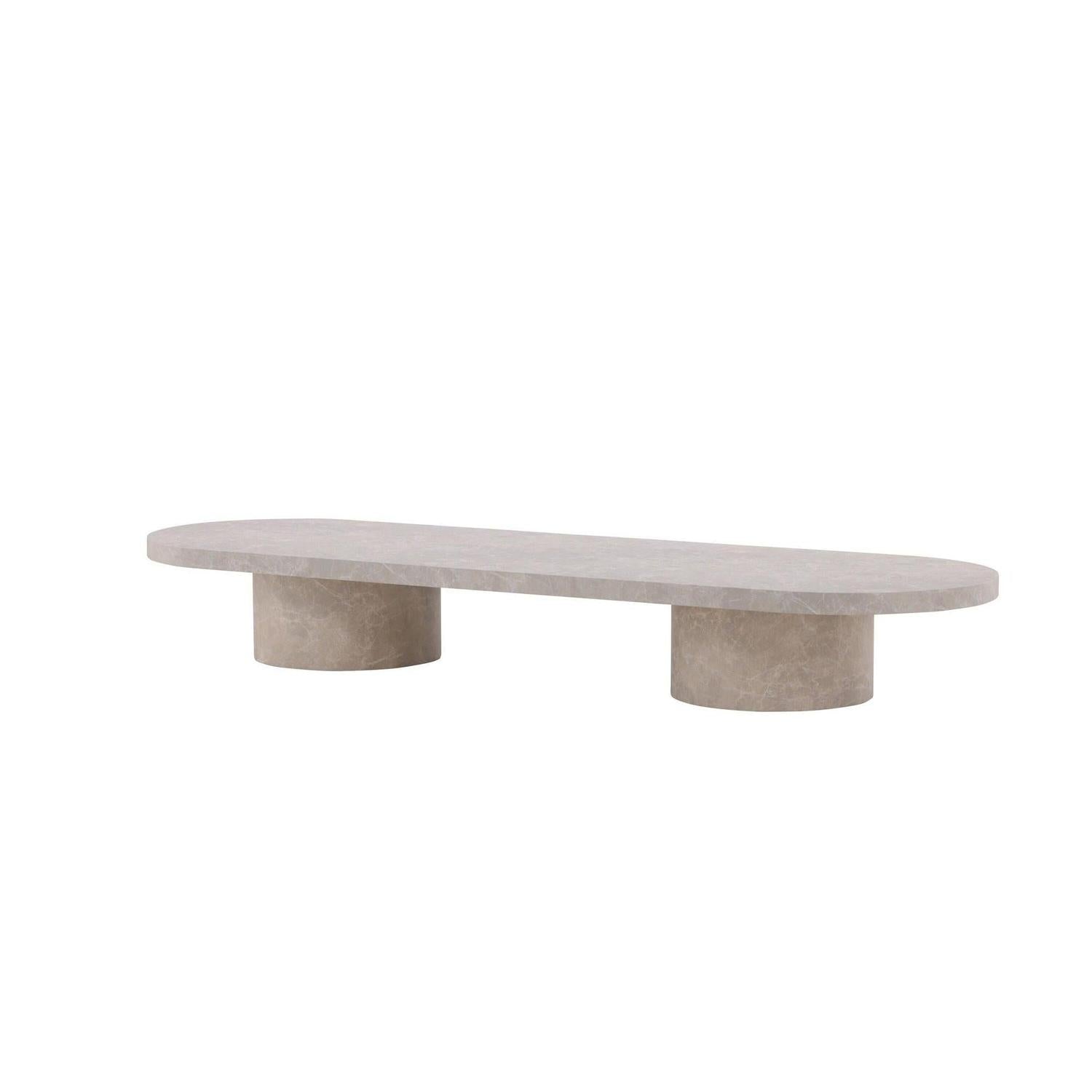 Couchtisch Narvik 190cm - Beige-Couchtisch-Venture Home-le canapé