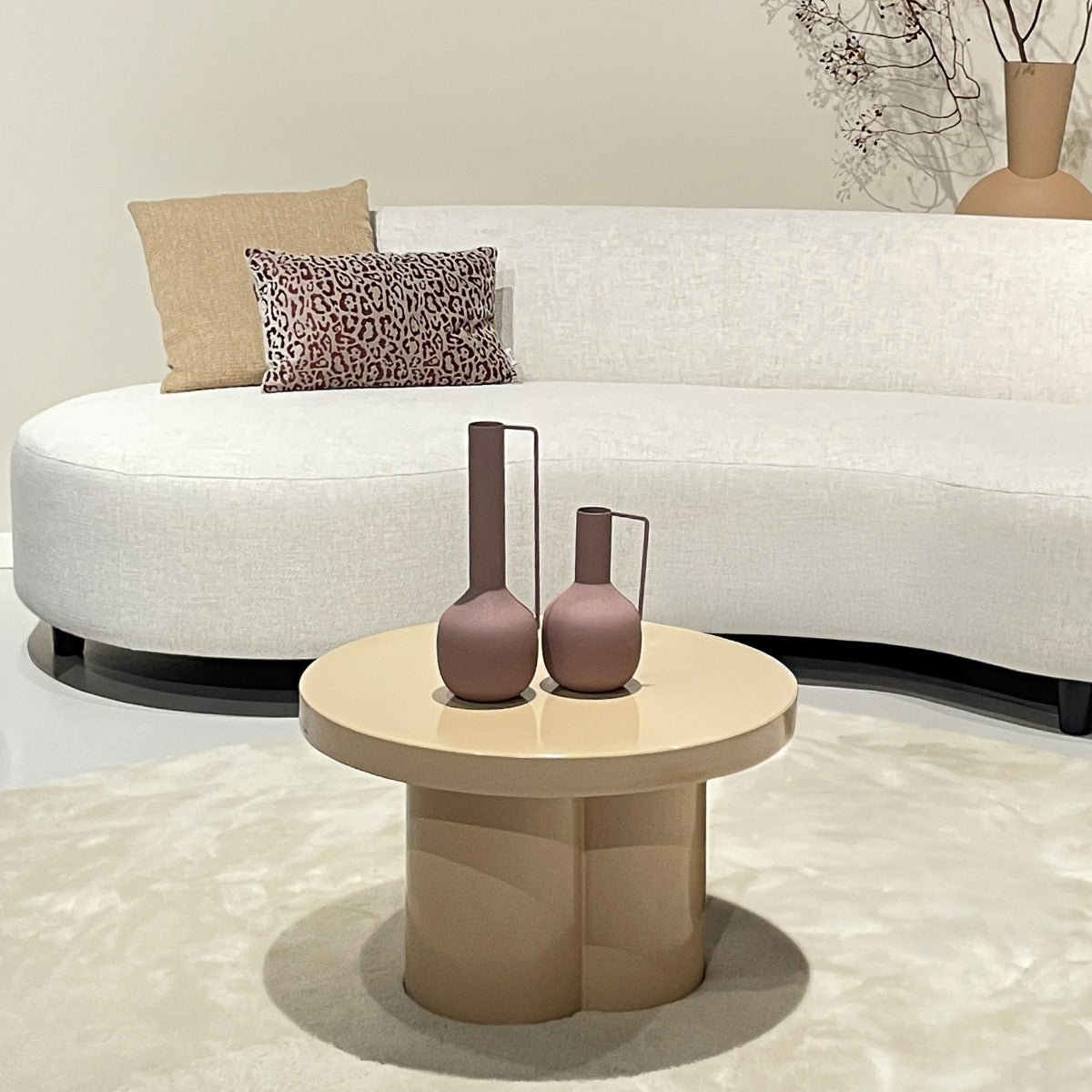 Couchtisch Noa Ø57cm - Beige-Couchtische-Livingfurn-le canapé