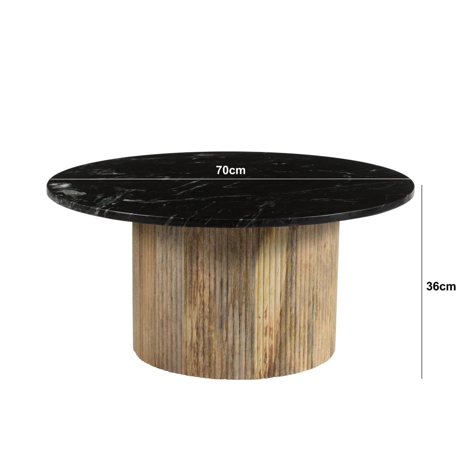 Couchtisch Nova Ø70cm - Schwarz-Couchtische-Livingfurn-le canapé