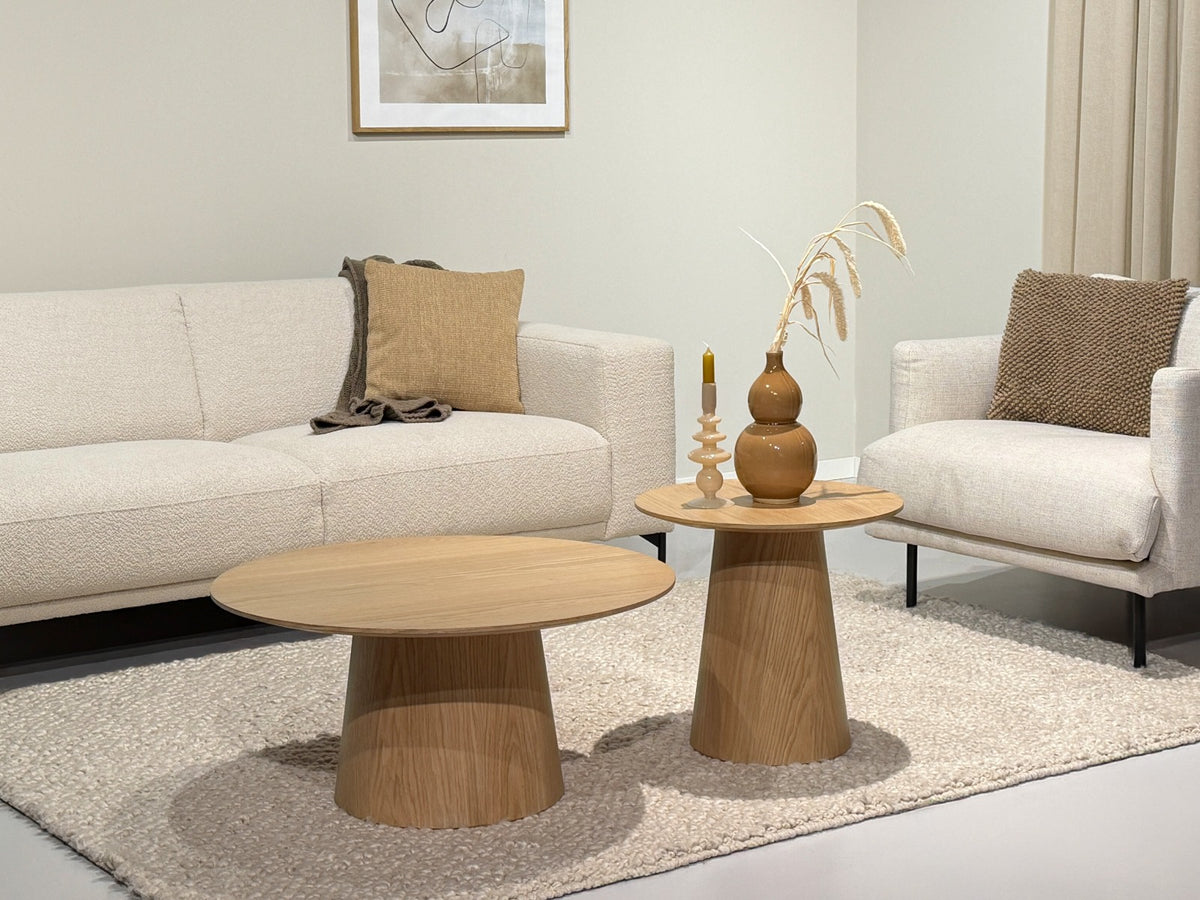 Couchtisch Novero Ø50cm - Hellbraun-Couchtische-Livingfurn-le canapé