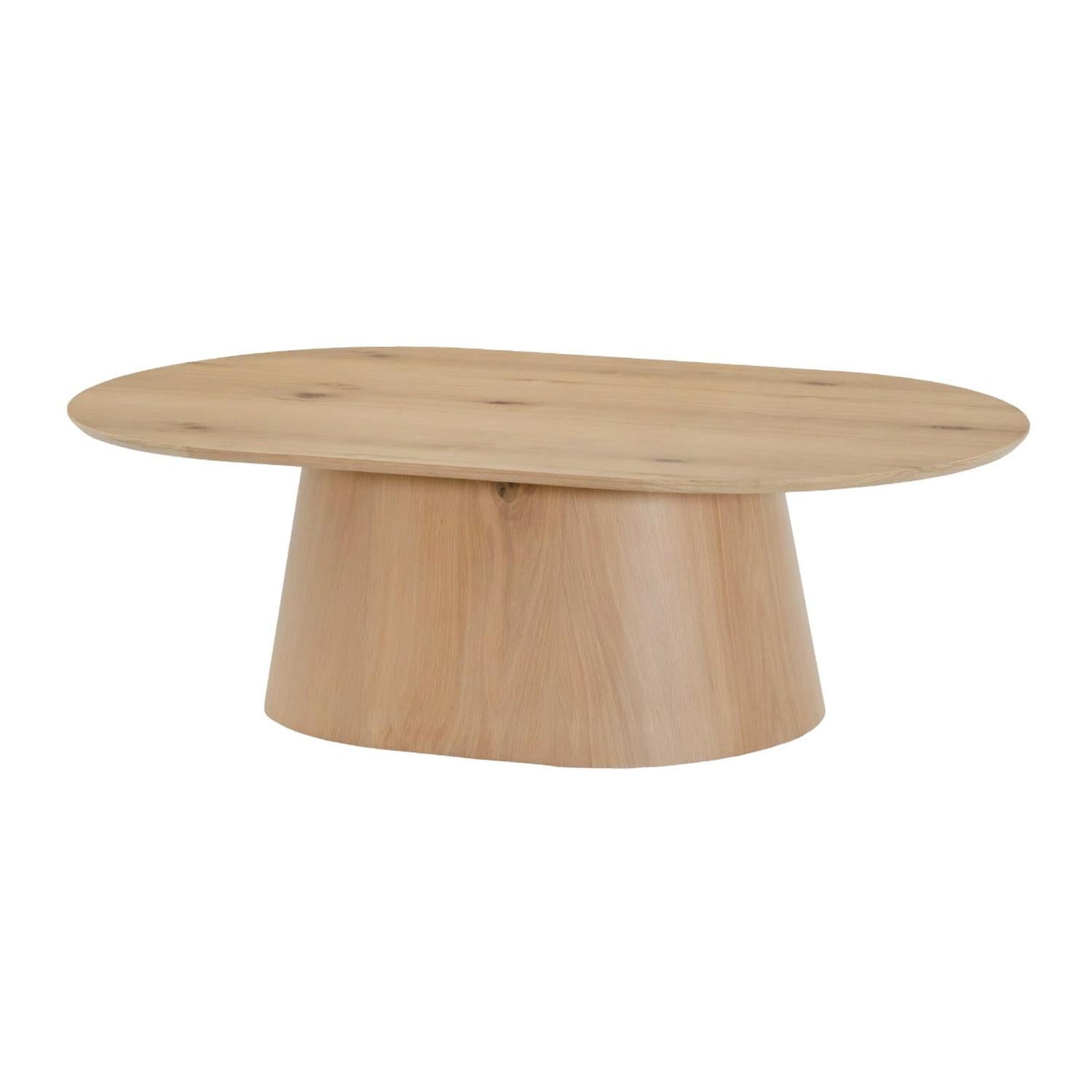Couchtisch Novero Oval 120 aus Eichenholz - Hellbraun-Couchtische-Livingfurn-le canapé