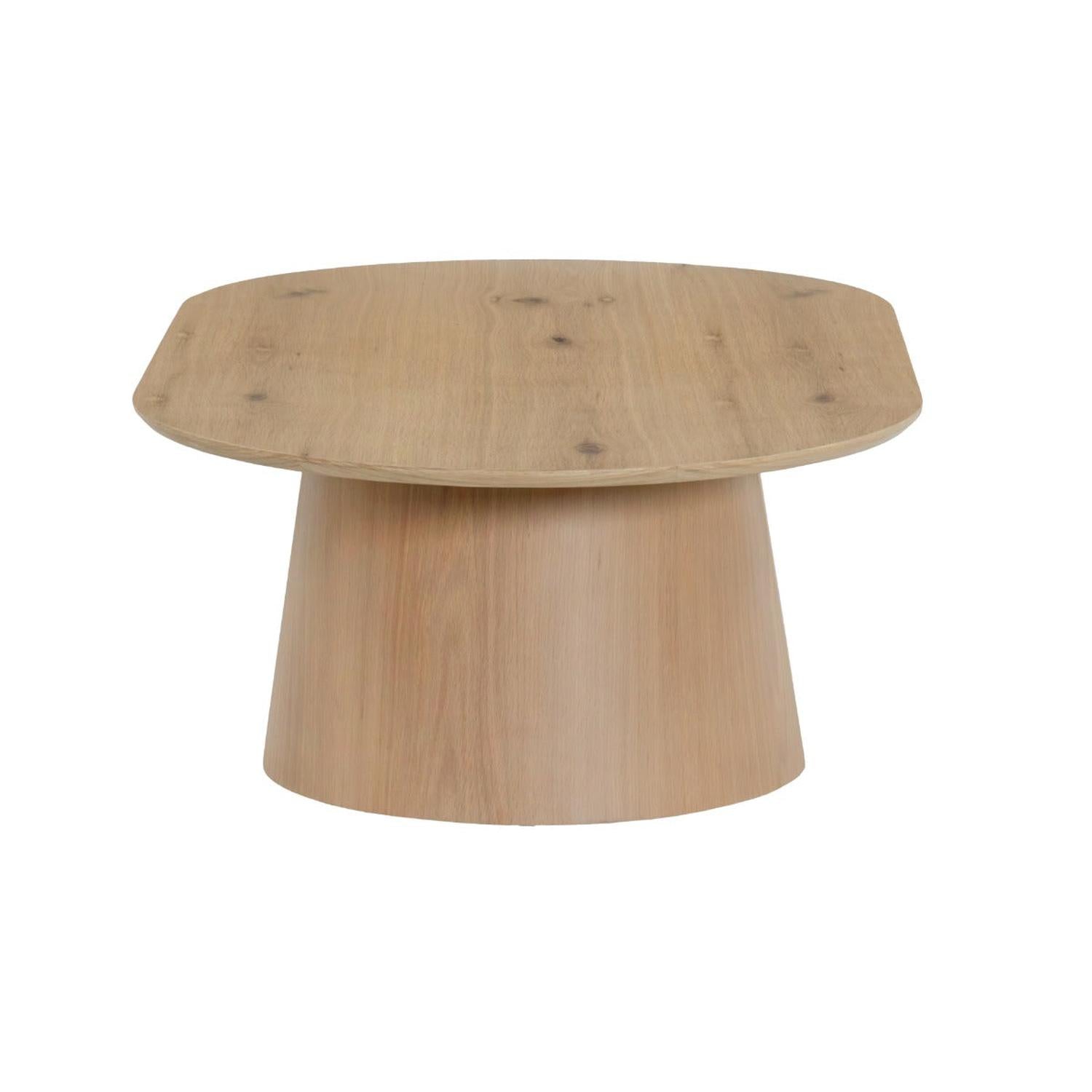 Couchtisch Novero Oval 120 aus Eichenholz - Hellbraun-Couchtische-Livingfurn-le canapé