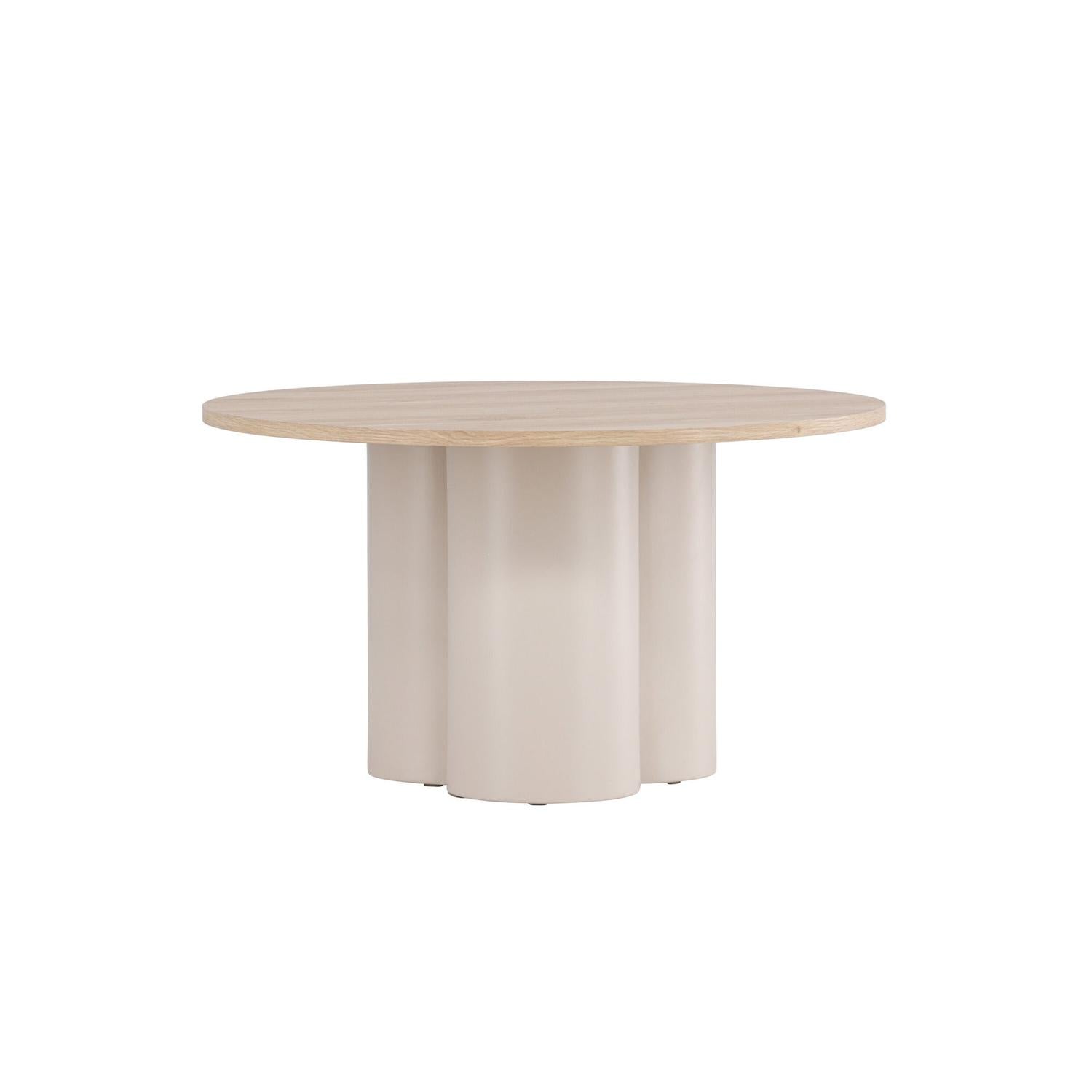 Couchtisch Olivia Ø80cm - Cremeweiß-Couchtische-Venture Home-le canapé