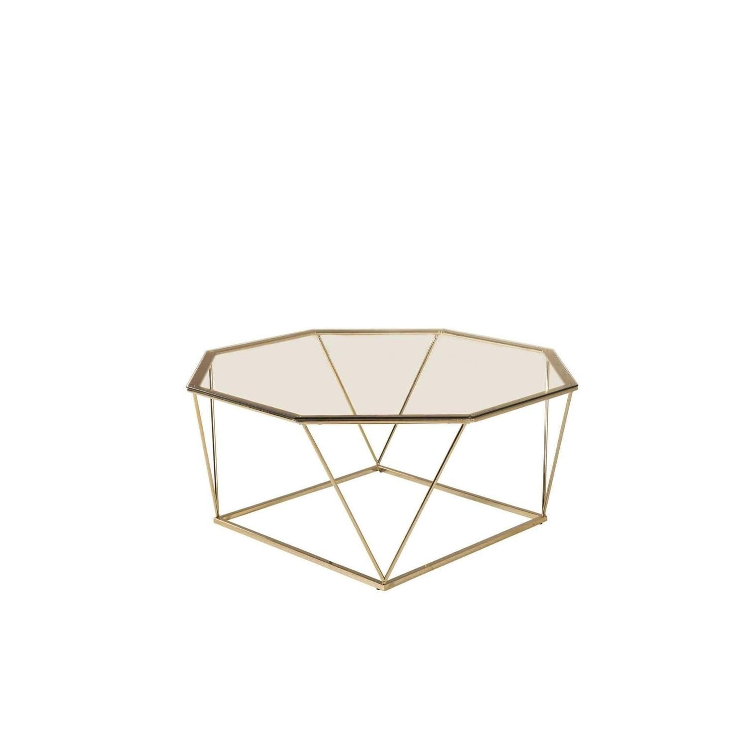 Couchtisch Österlen ⌀100cm - Glas & Messing-Couchtische-Venture Home-le canapé