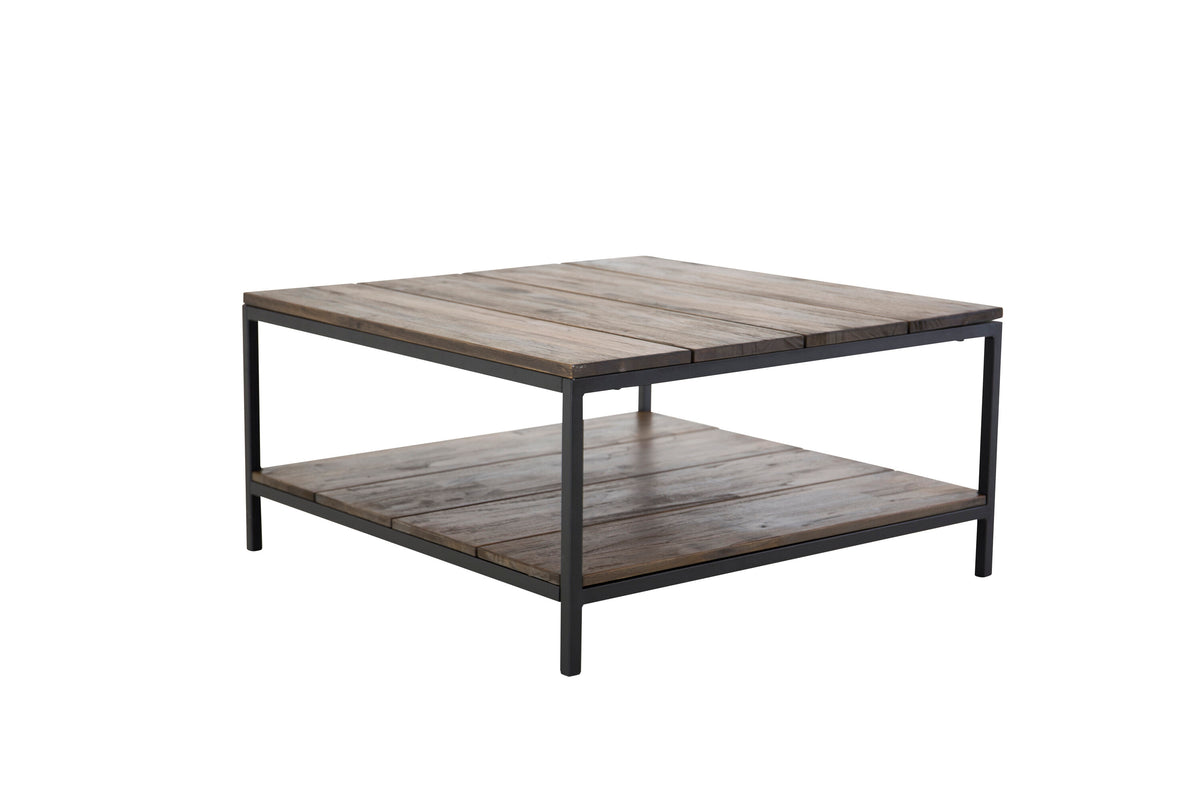 Couchtisch Padang 80cm aus Massivholz mit Ablage-Couchtische-Venture Home-le canapé