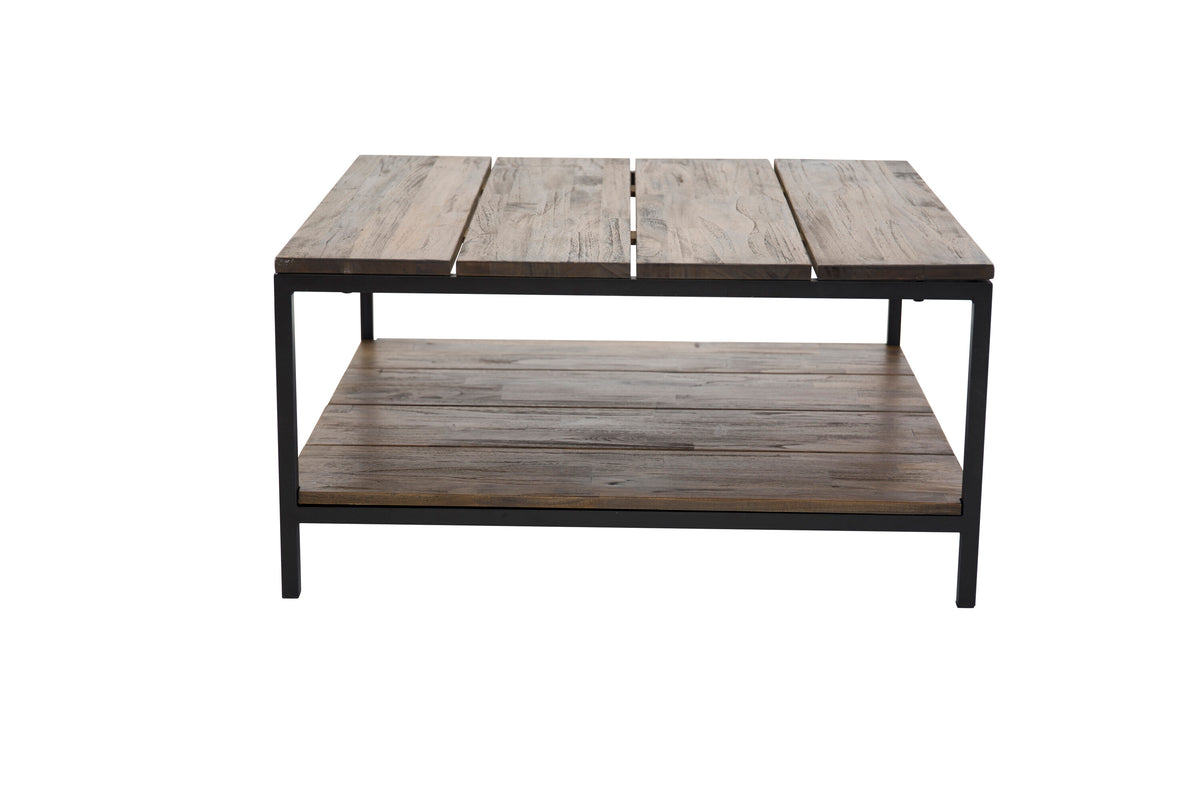 Couchtisch Padang 80cm aus Massivholz mit Ablage-Couchtische-Venture Home-le canapé