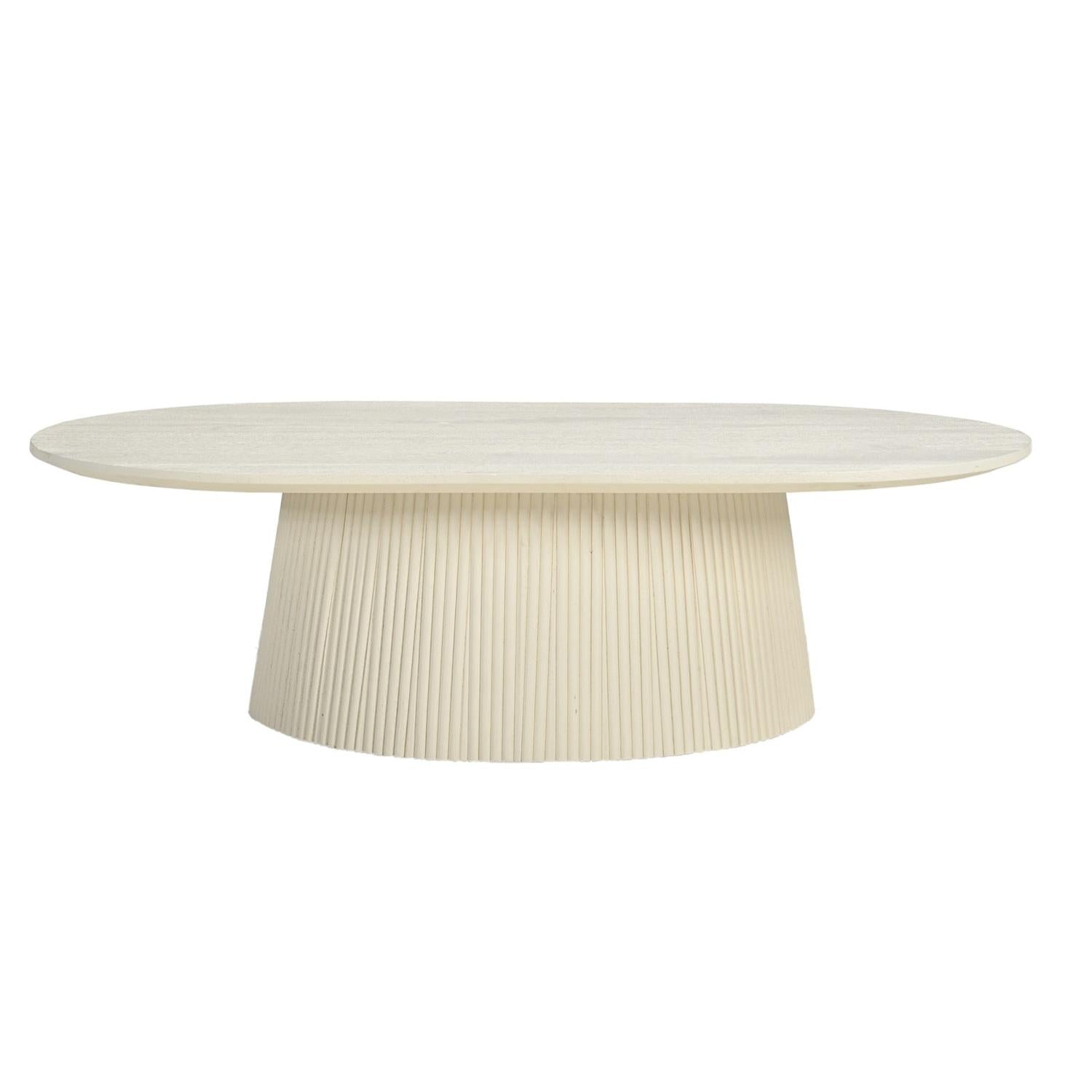 Couchtisch Patrice Oval 120cm - Beige-Couchtische-Livingfurn-le canapé