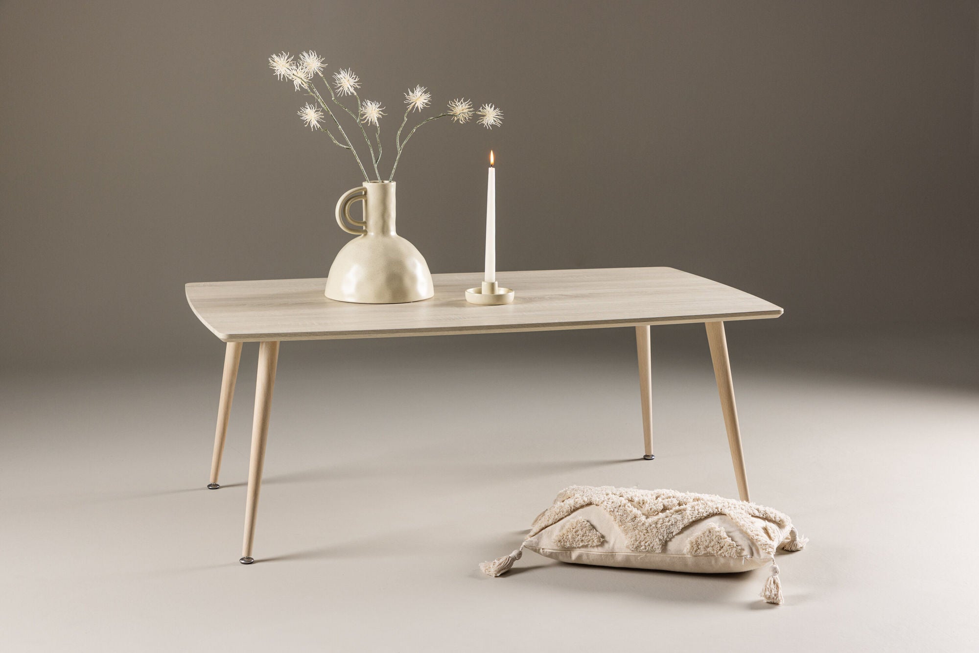 Couchtisch Plaza 120cm - Cremeweiß-Couchtische-Venture Home-le canapé