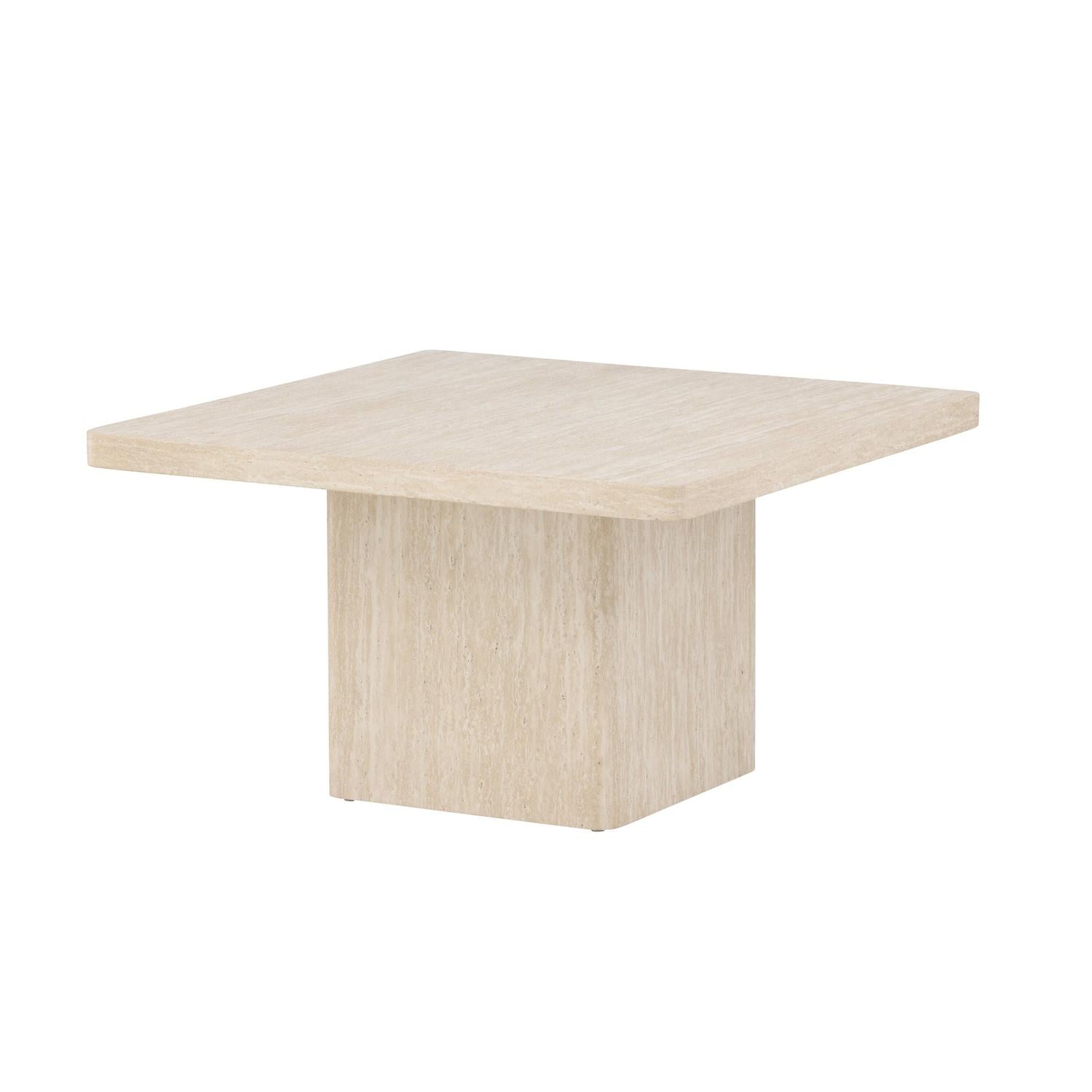 Couchtisch Qvart Quadratisch 80*80cm- Beige-Couchtisch-Venture Home-le canapé