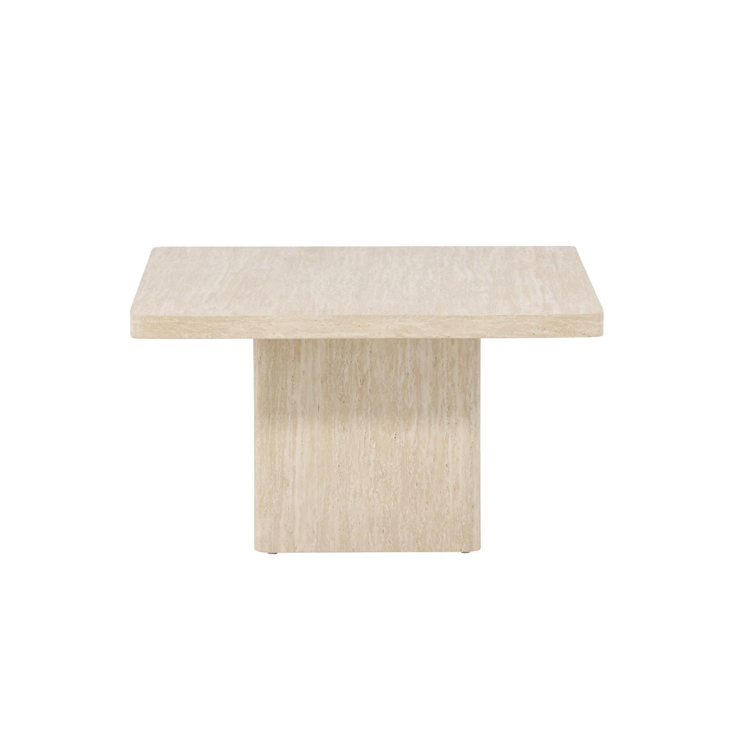 Couchtisch Qvart Quadratisch 80*80cm- Beige-Couchtisch-Venture Home-le canapé