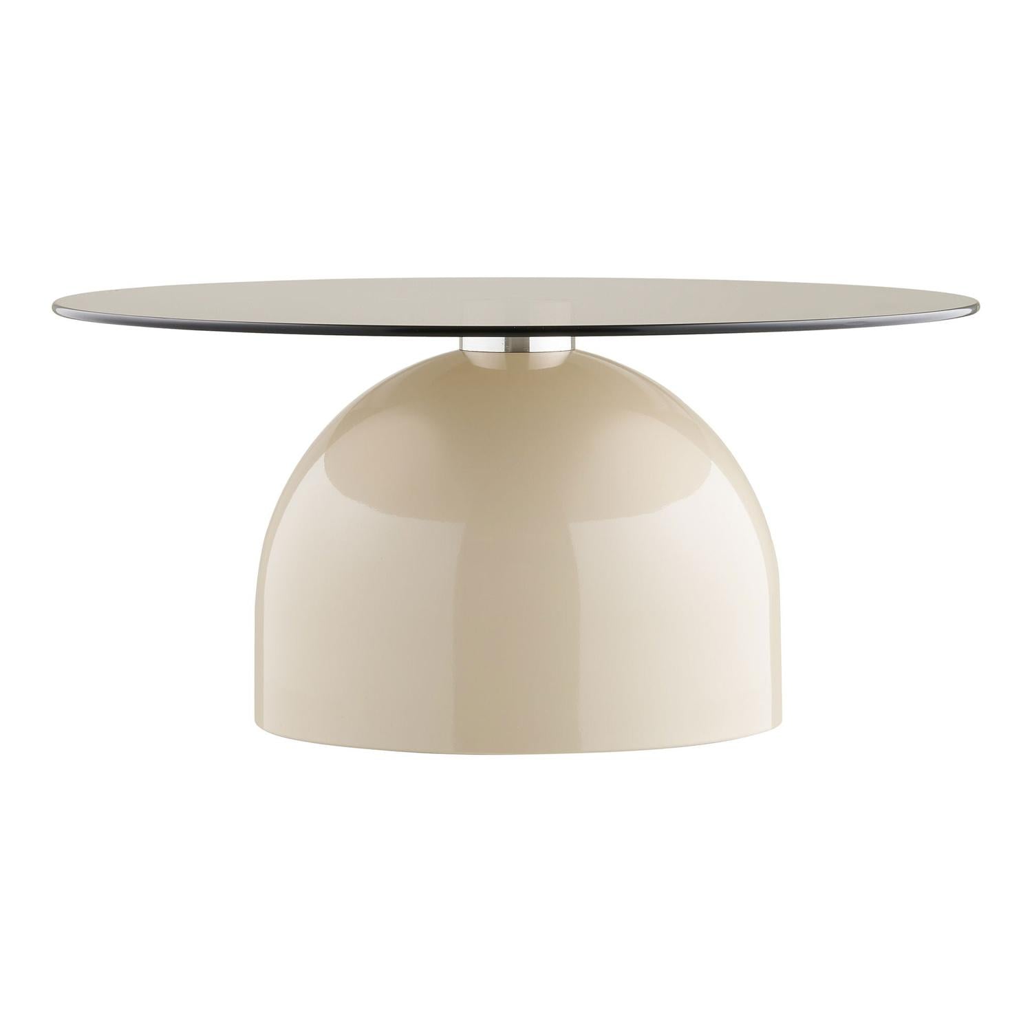Couchtisch Ravello aus Glas Ø70cm - Beige-Couchtische-House Nordic-le canapé