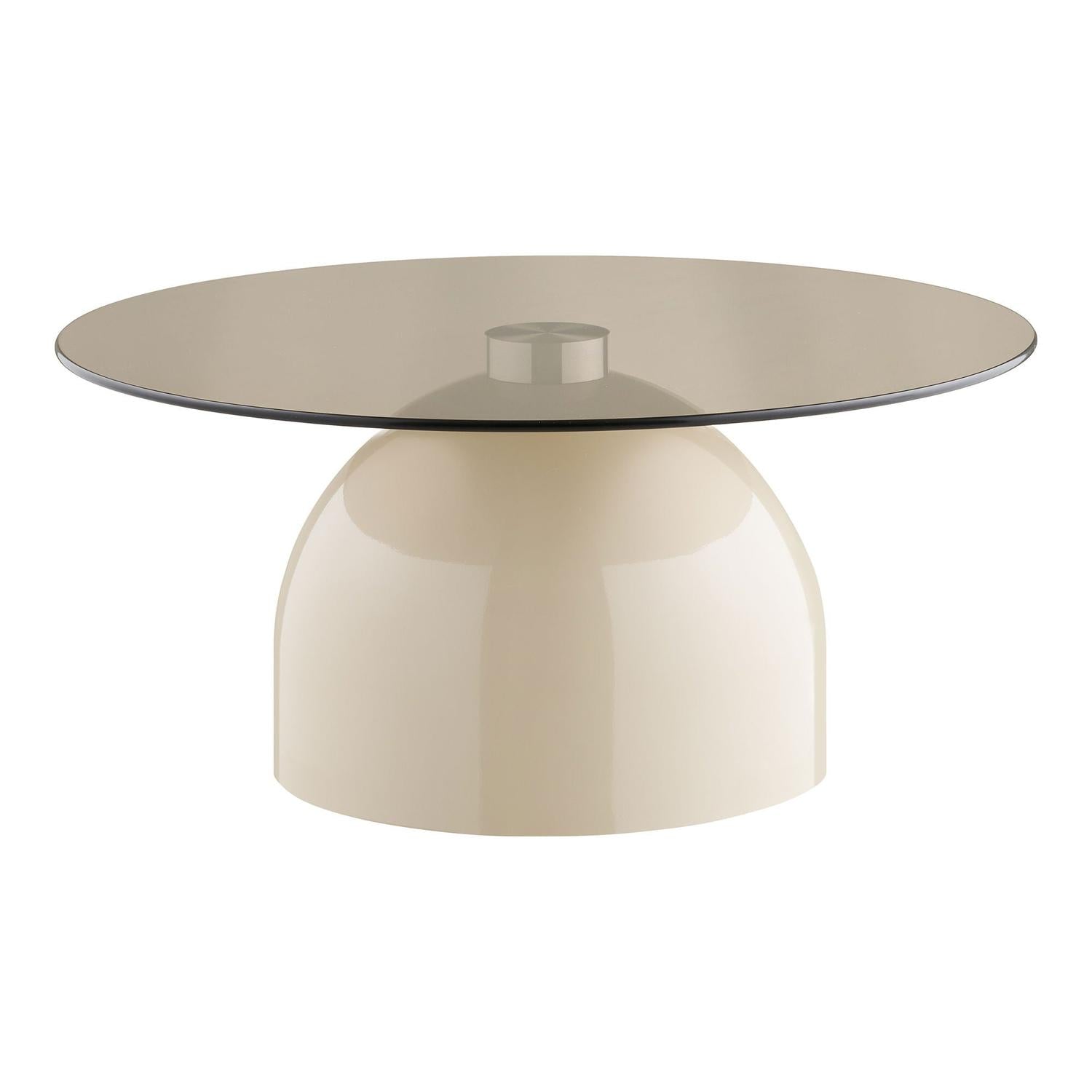Couchtisch Ravello aus Glas Ø70cm - Beige-Couchtische-House Nordic-le canapé