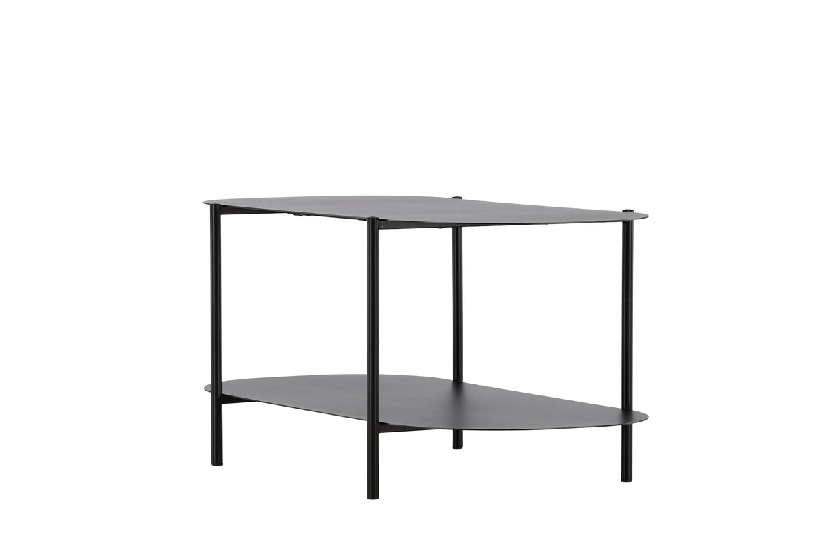 Couchtisch Recife 100cm aus Metall mit Ablage - Schwarz-Couchtische-Venture Home-le canapé