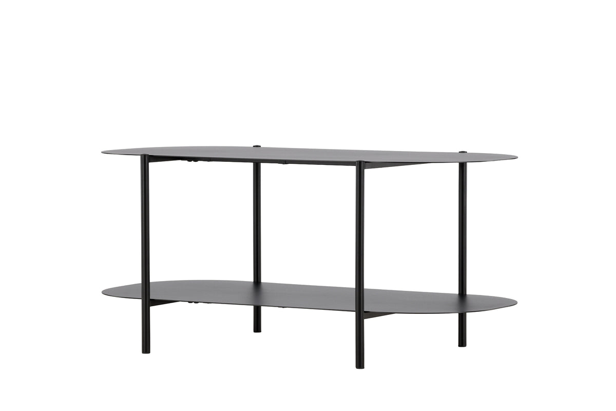 Couchtisch Recife 100cm aus Metall mit Ablage - Schwarz-Couchtische-Venture Home-le canapé