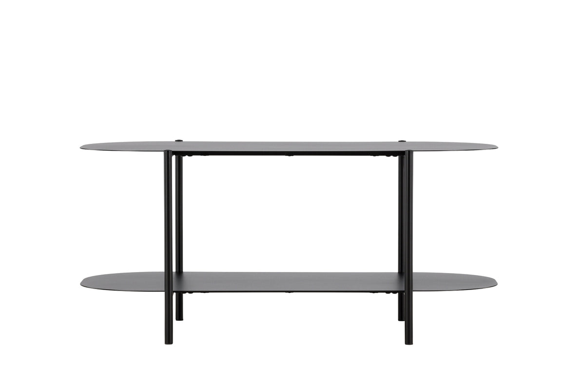 Couchtisch Recife 100cm aus Metall mit Ablage - Schwarz-Couchtische-Venture Home-le canapé