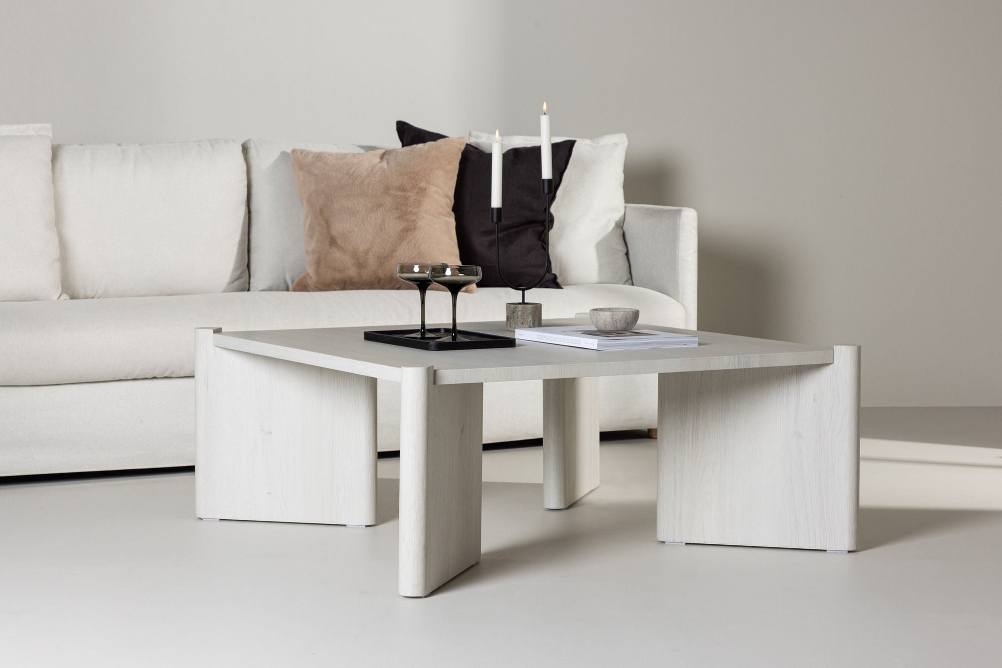 Couchtisch Rogaland 100cm - Cremeweiß-Couchtische-Venture Home-le canapé