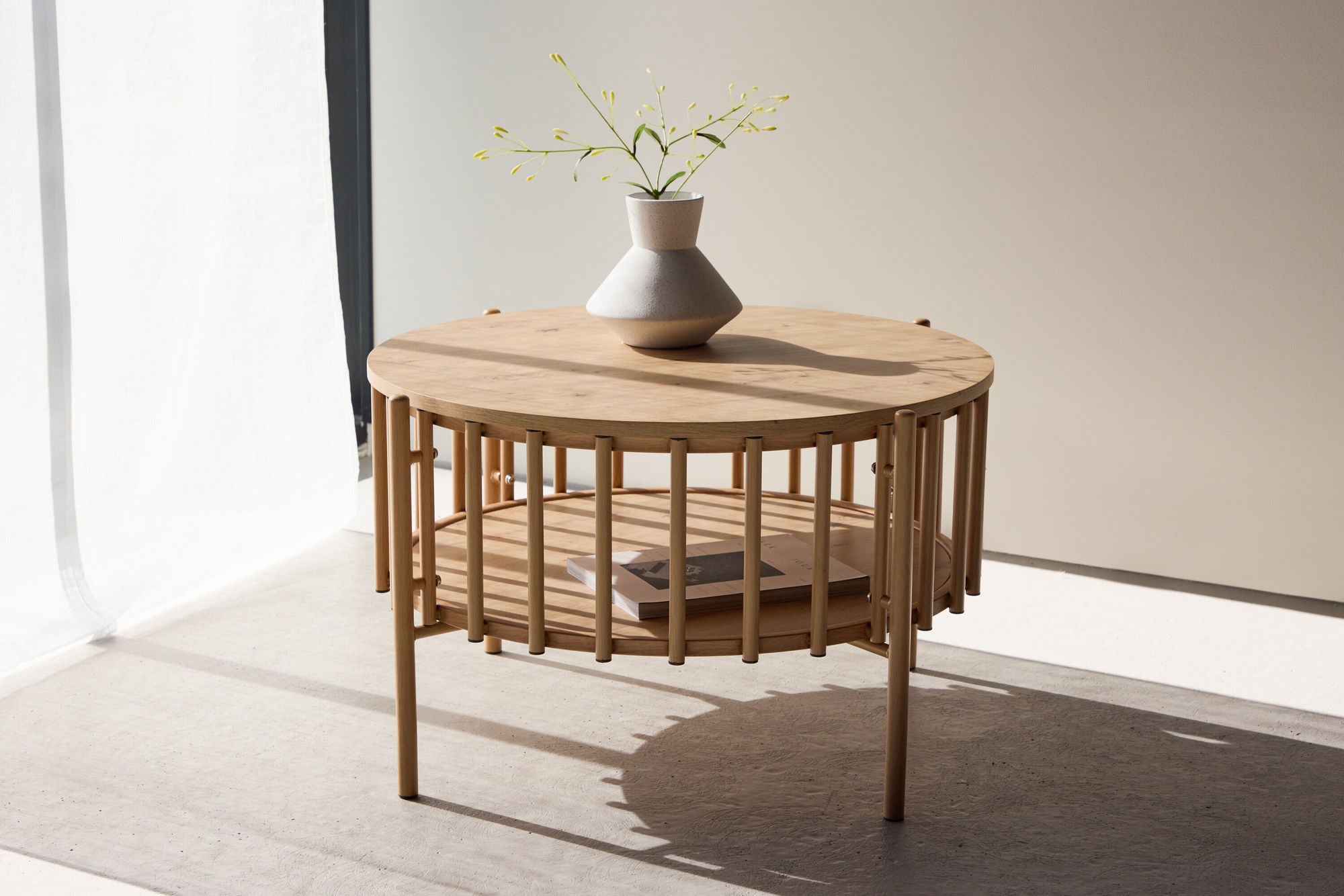 Couchtisch Rubbo Ø80cm - Hellbraun-Couchtisch-Venture Home-le canapé