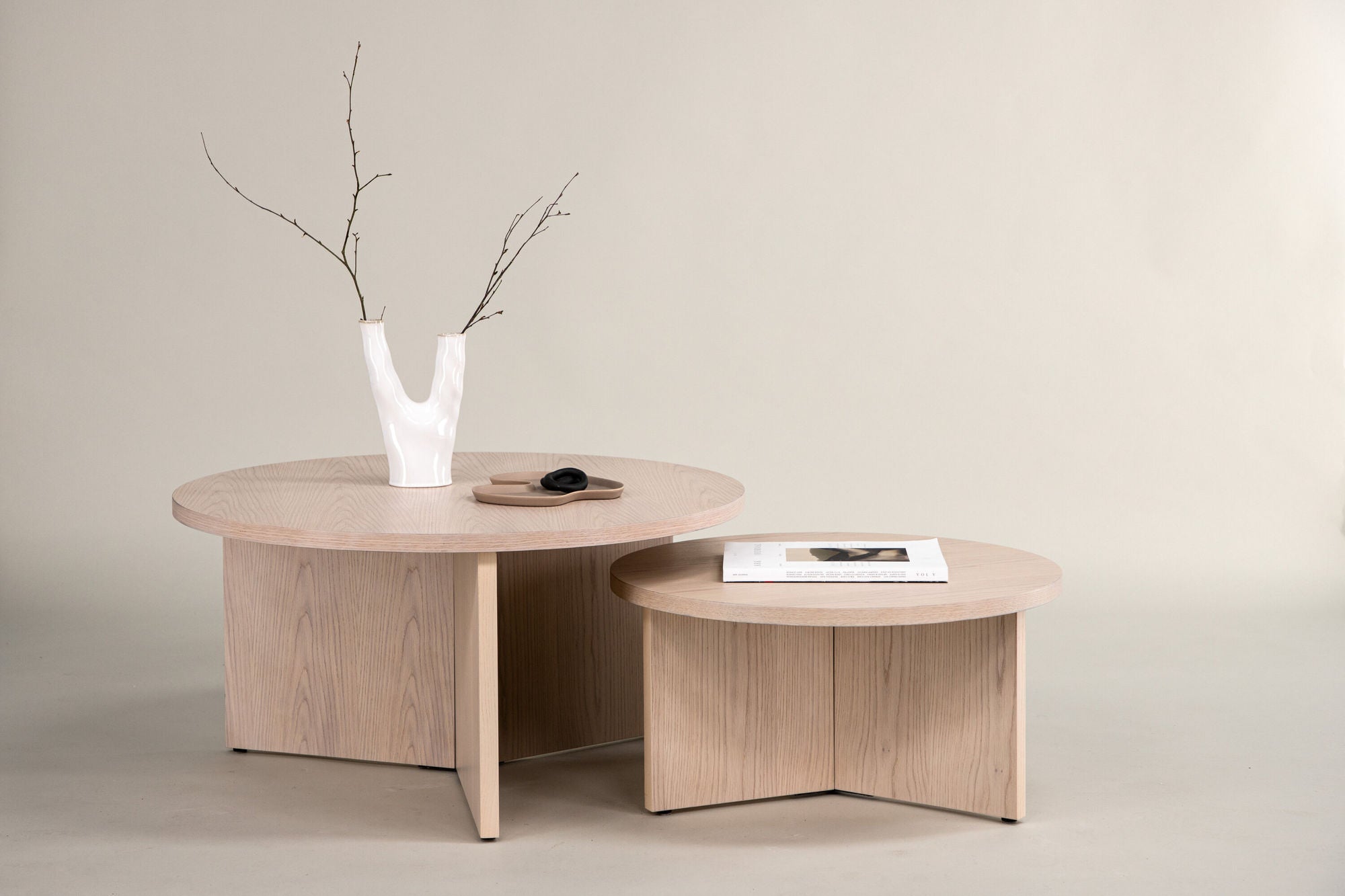 Couchtisch Saltö, 2er-Set - Beige-Couchtische-Venture Home-le canapé