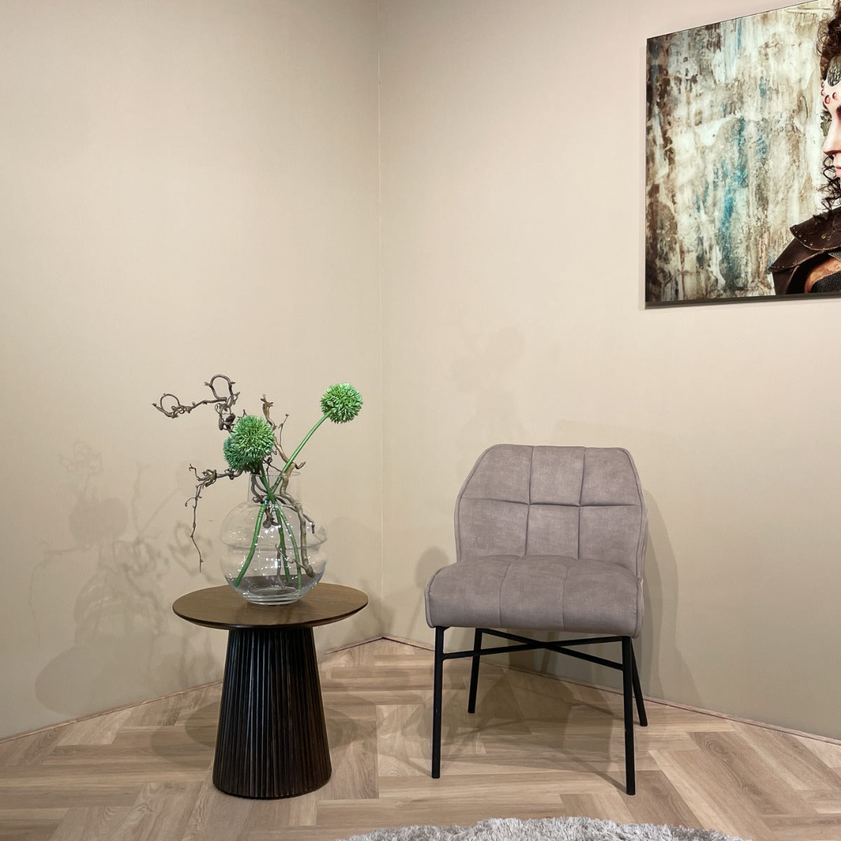 Couchtisch Salvator aus Mangoholz Ø50cm - Walnuss-Couchtische-Livingfurn-le canapé