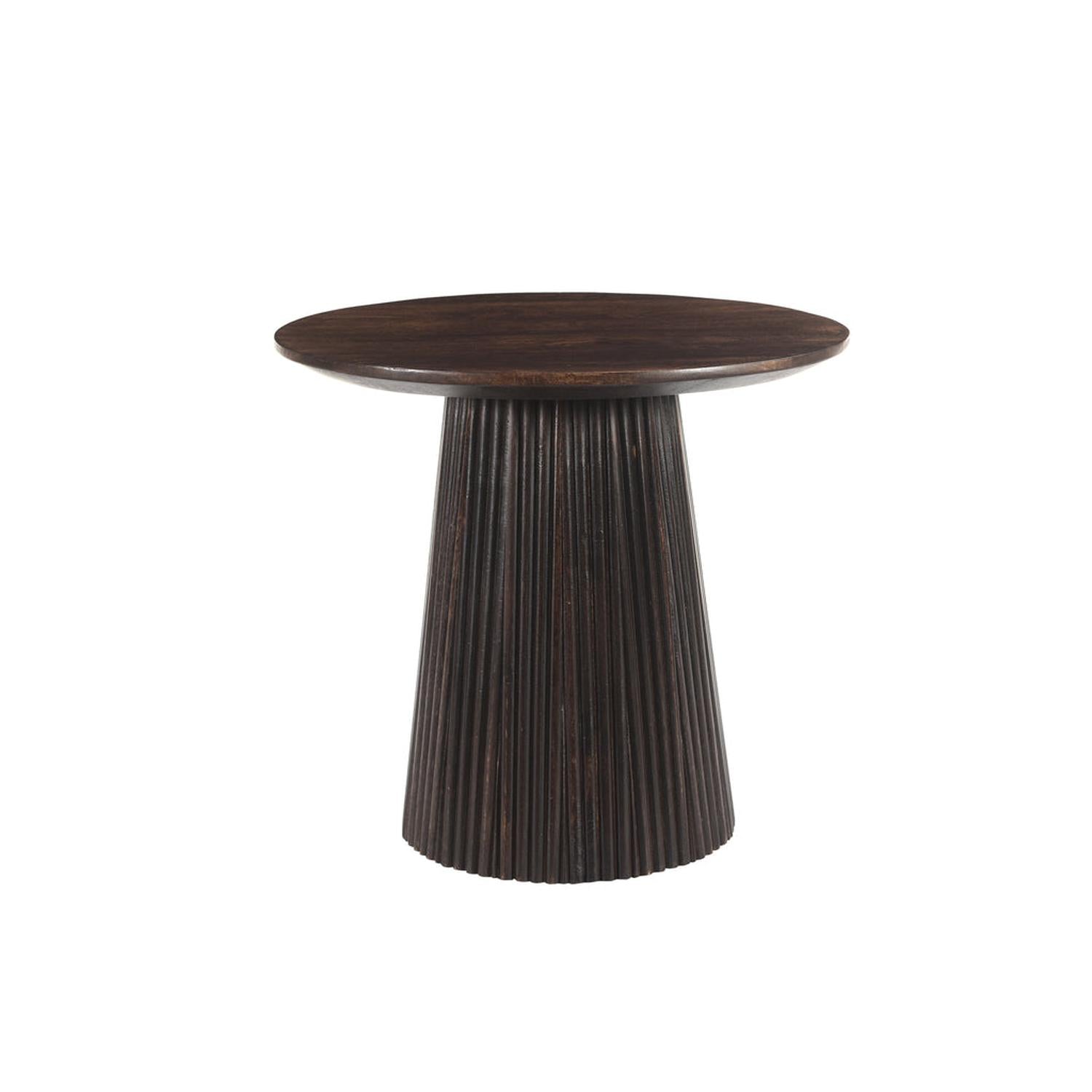 Couchtisch Salvator aus Mangoholz Ø50cm - Walnuss-Couchtische-Livingfurn-le canapé
