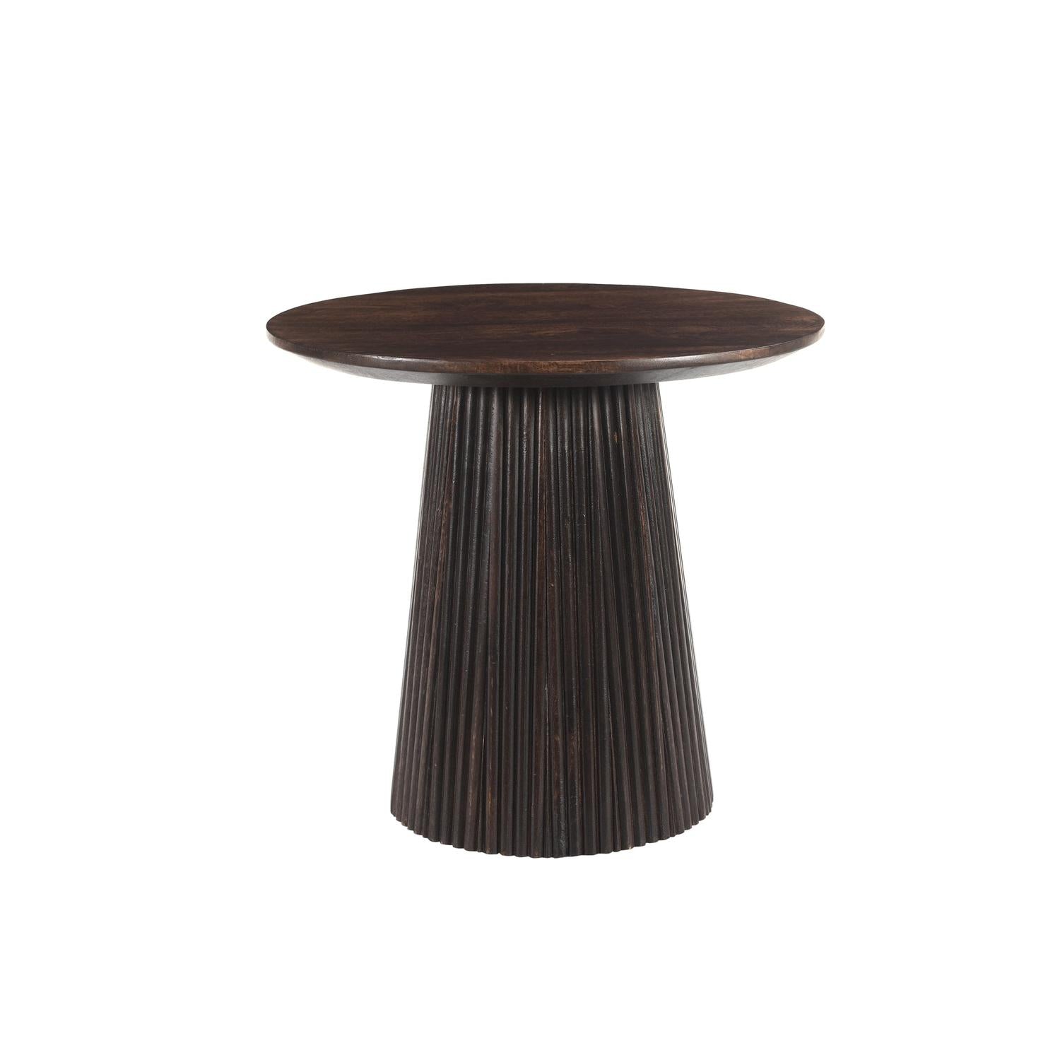 Couchtisch Salvator aus Mangoholz Ø50cm - Walnuss-Couchtische-Livingfurn-le canapé