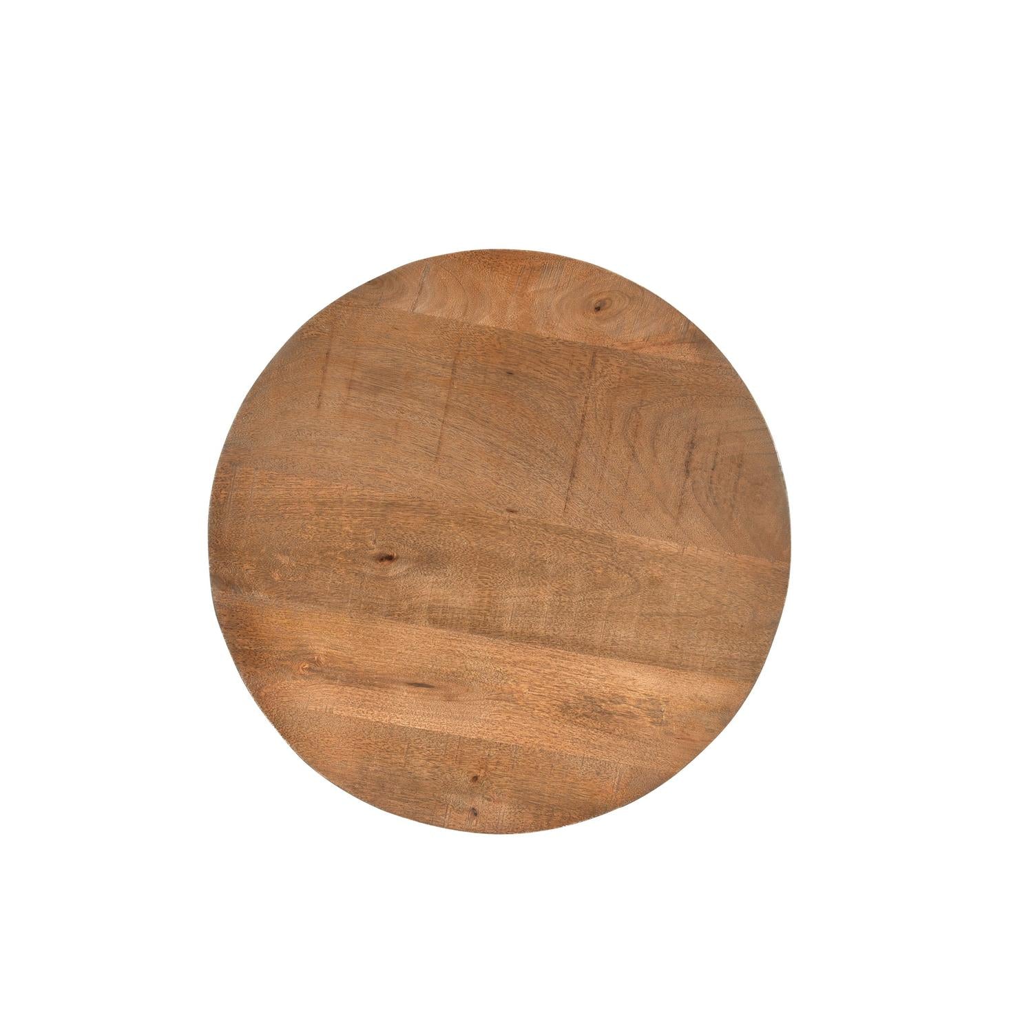 Couchtisch Salvator aus Mangoholz Ø80cm - Braun-Couchtische-Livingfurn-le canapé