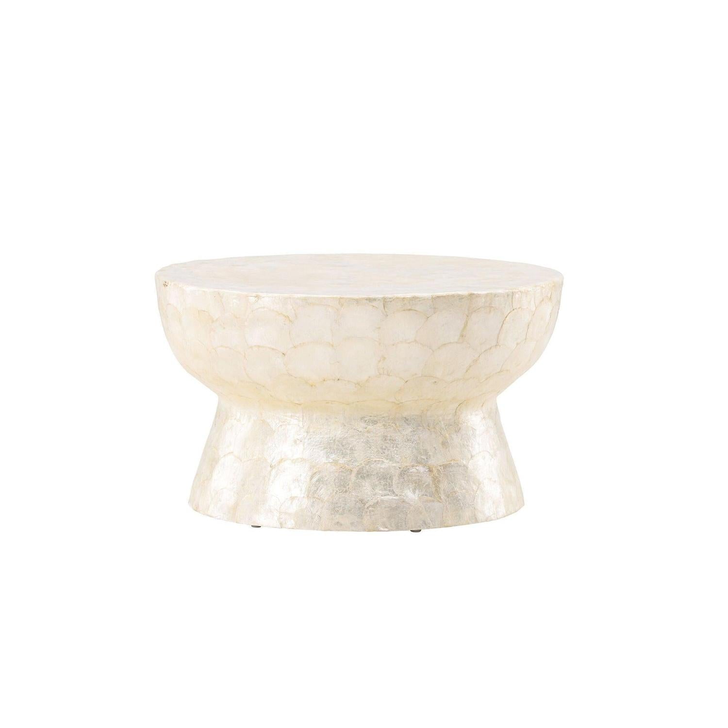 Couchtisch Sandön ⌀70cm - Capiz-Muschel Optik-Couchtisch-Vind-le canapé