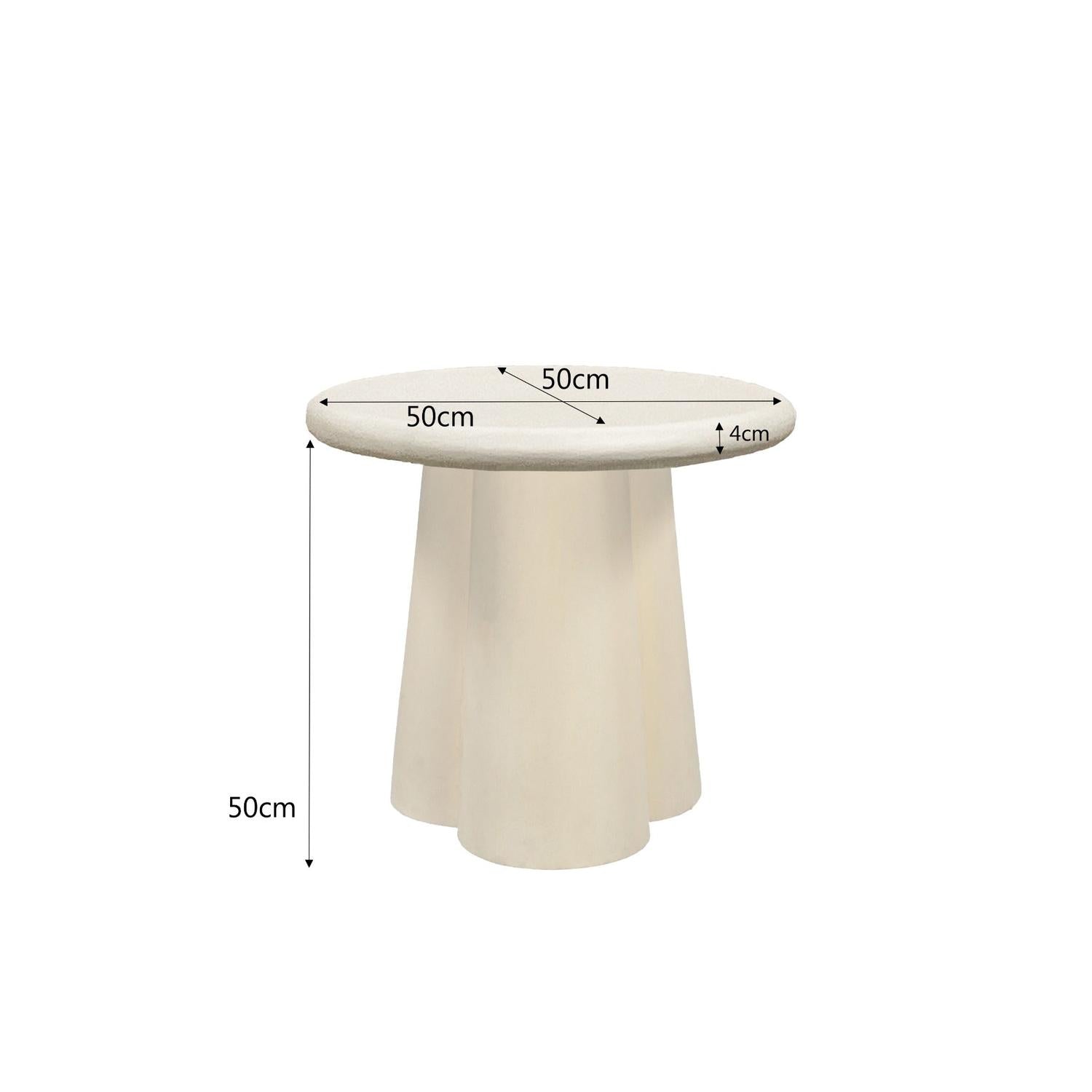 Couchtisch Sandy Ø50cm - Cremeweiß-Couchtische-Livingfurn-le canapé