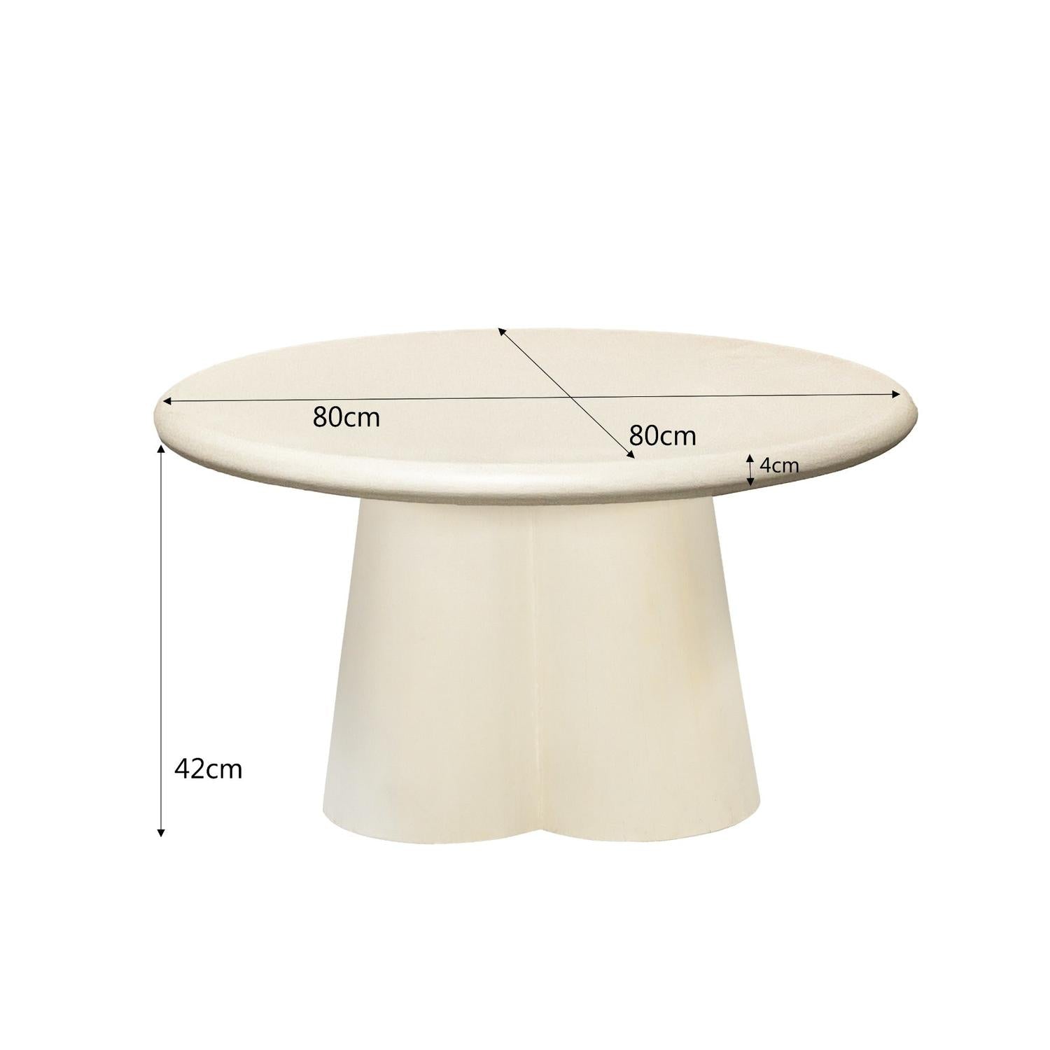 Couchtisch Sandy Ø80cm - Cremeweiß-Couchtische-Livingfurn-le canapé