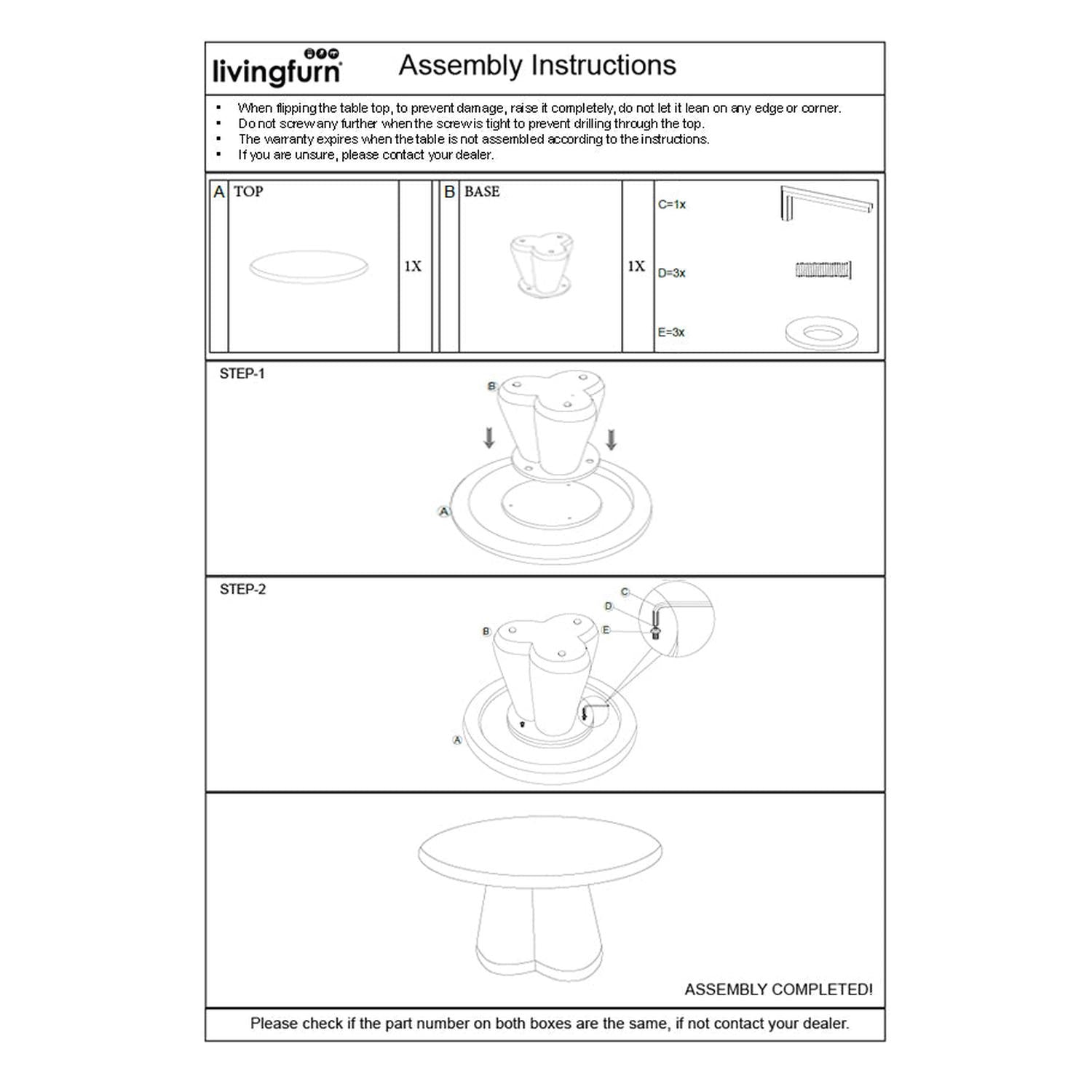 Couchtisch Sandy Ø80cm - Cremeweiß-Couchtische-Livingfurn-le canapé