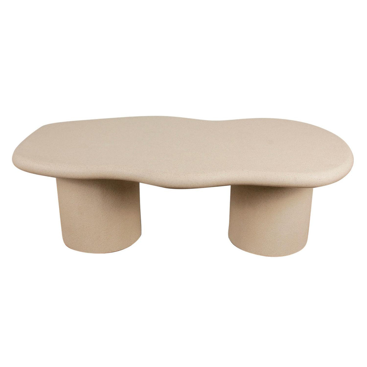 Couchtisch Scandi 120cm aus Mikrozement in Betonoptik - Beige-Couchtische-Pole to Pole-le canapé