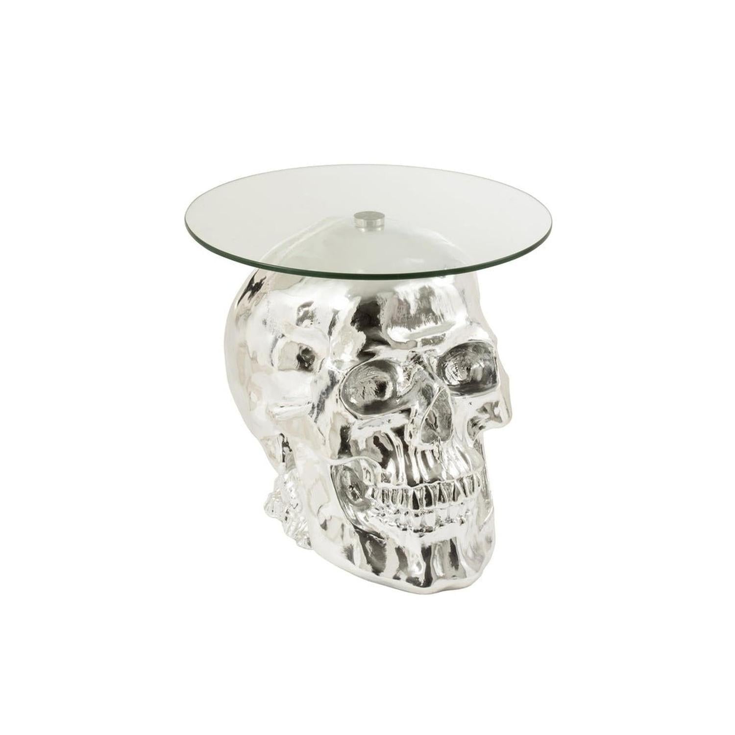 Couchtisch Skull rund Ø55cm - Silber