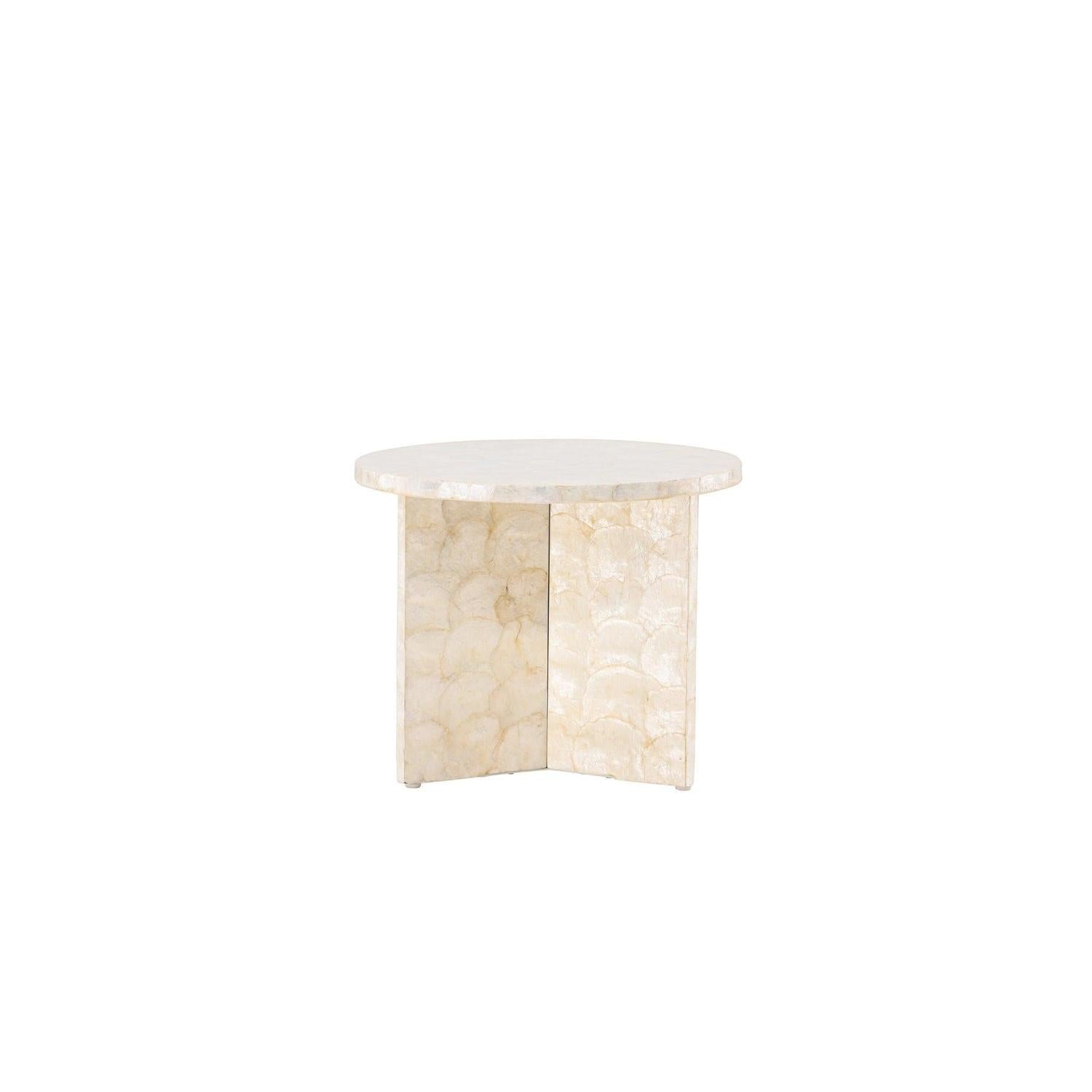 Couchtisch Smögen ⌀40cm - Capiz-Muschel Optik-Couchtische-Vind-le canapé