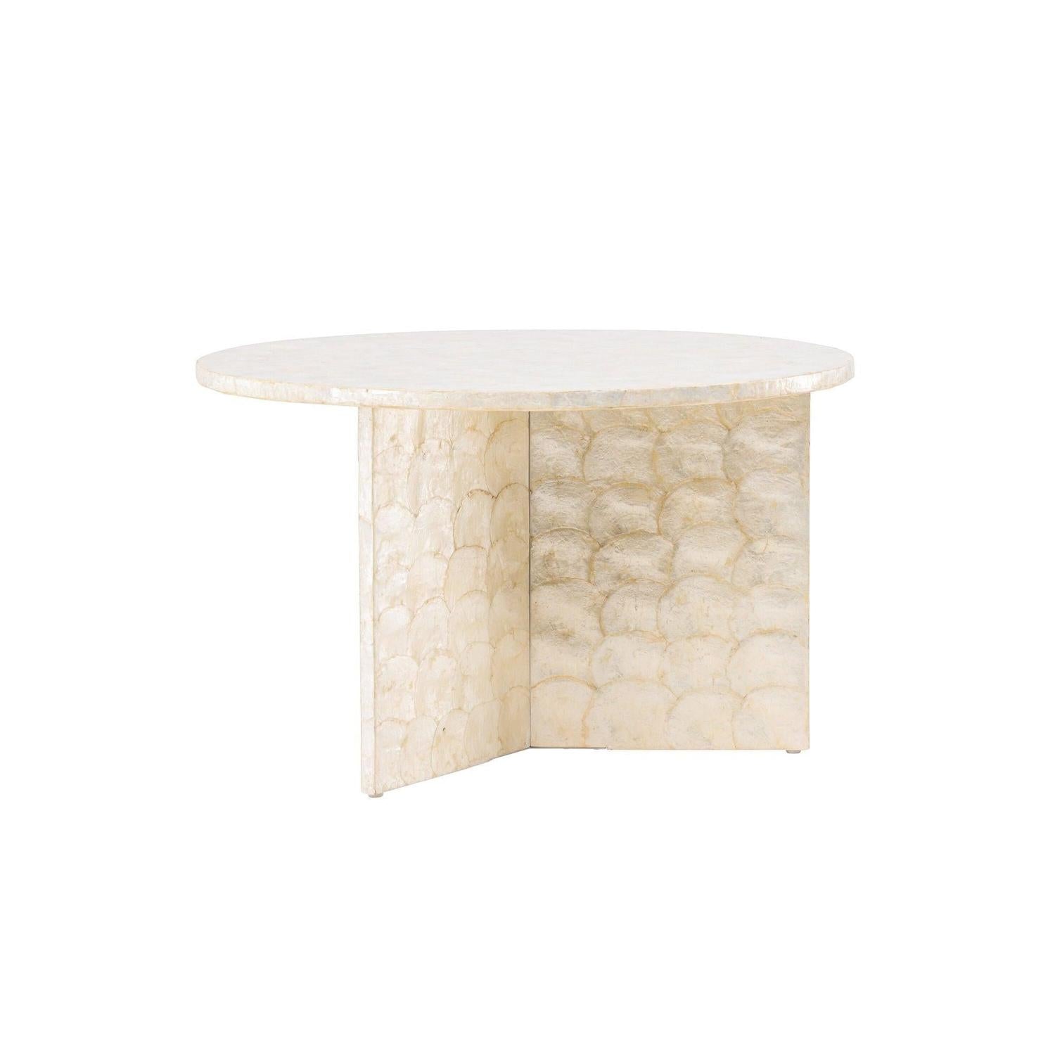 Couchtisch Smögen ⌀70cm - Capiz-Muschel Optik-Couchtische-Vind-le canapé