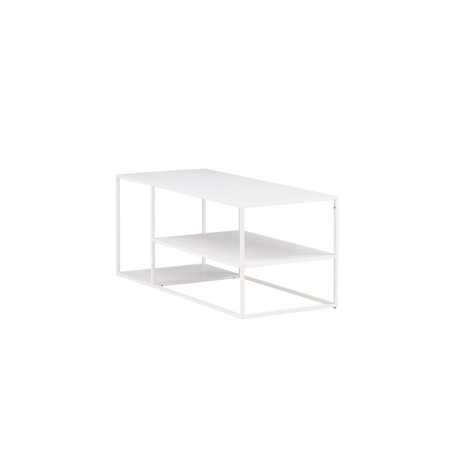 Couchtisch Staal 120cm - Weiß-Couchtische-Venture Home-le canapé
