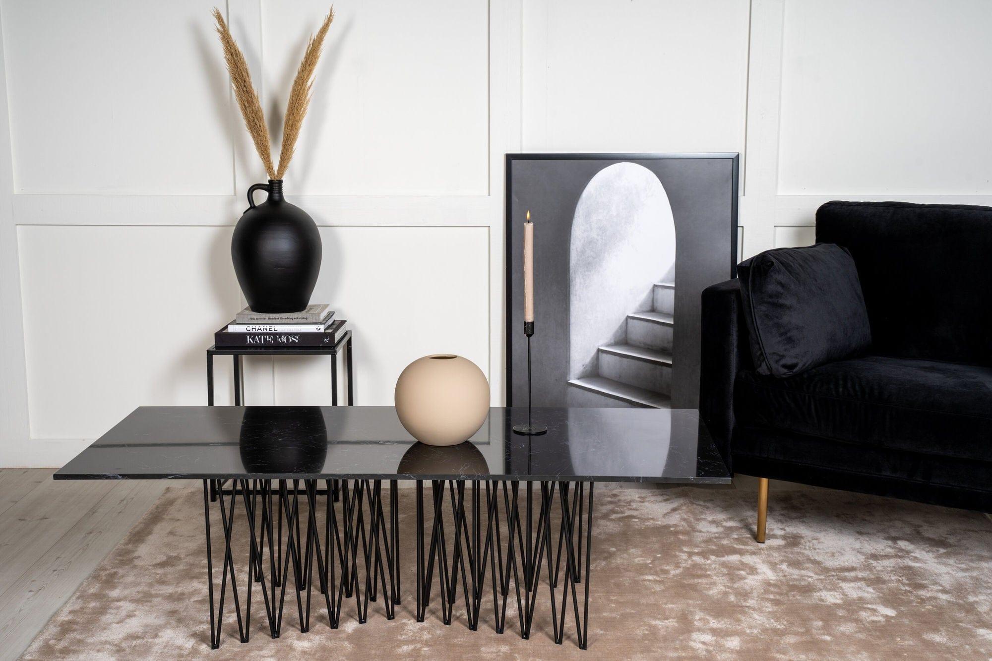 Couchtisch Stone in Stein Optik - Schwarz-Couchtische-Venture Home-le canapé
