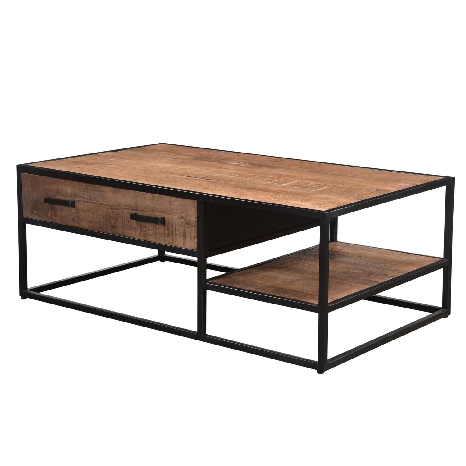 Couchtisch Sturdy aus Mangoholz 120*70cm - Hellbraun-Couchtisch-Livingfurn-le canapé