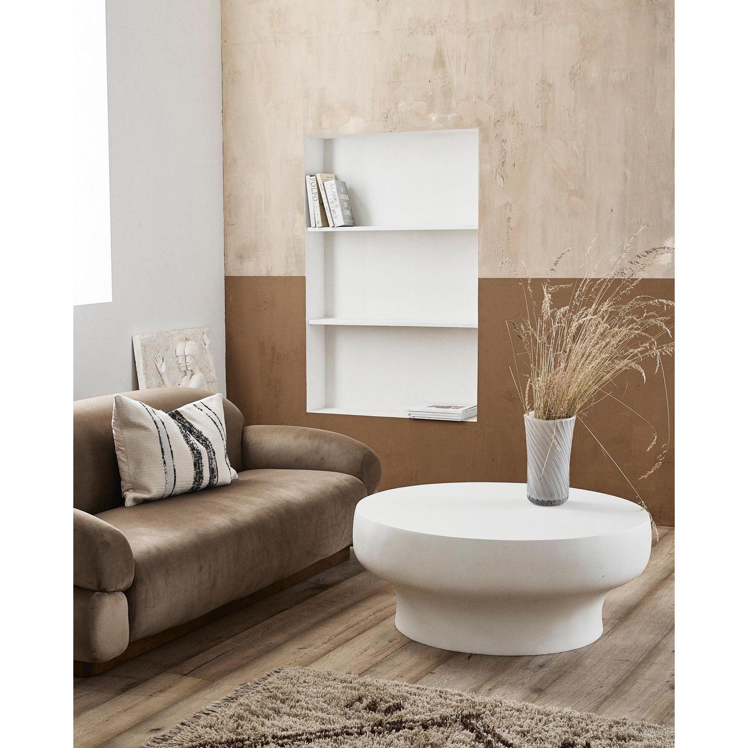 Couchtisch SURKO aus Fiberglas - Weiß-Couchtische-Nordal A/S-le canapé
