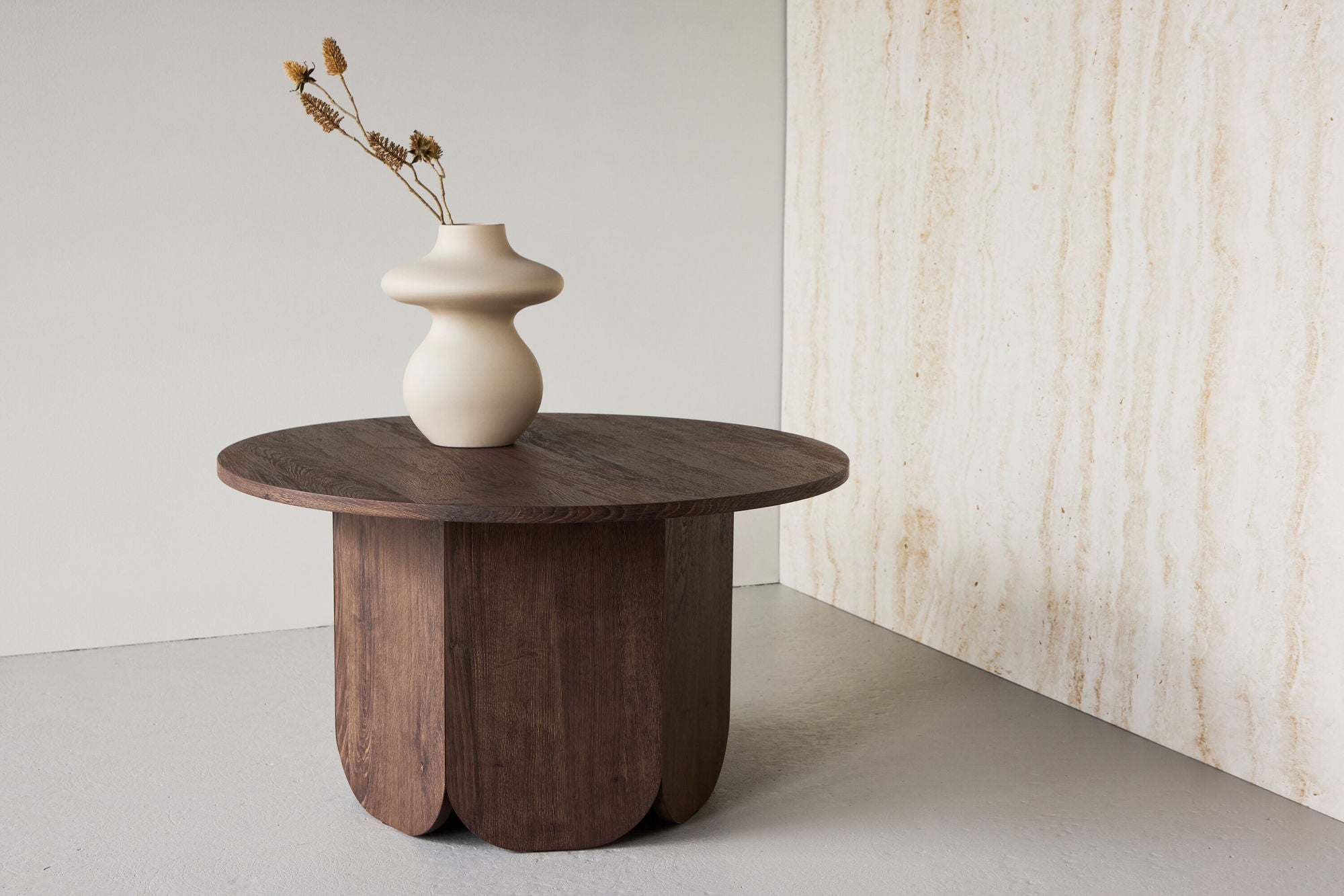 Couchtisch Tekla Ø80cm - Dunkelbraun-Couchtische-Venture Home-le canapé