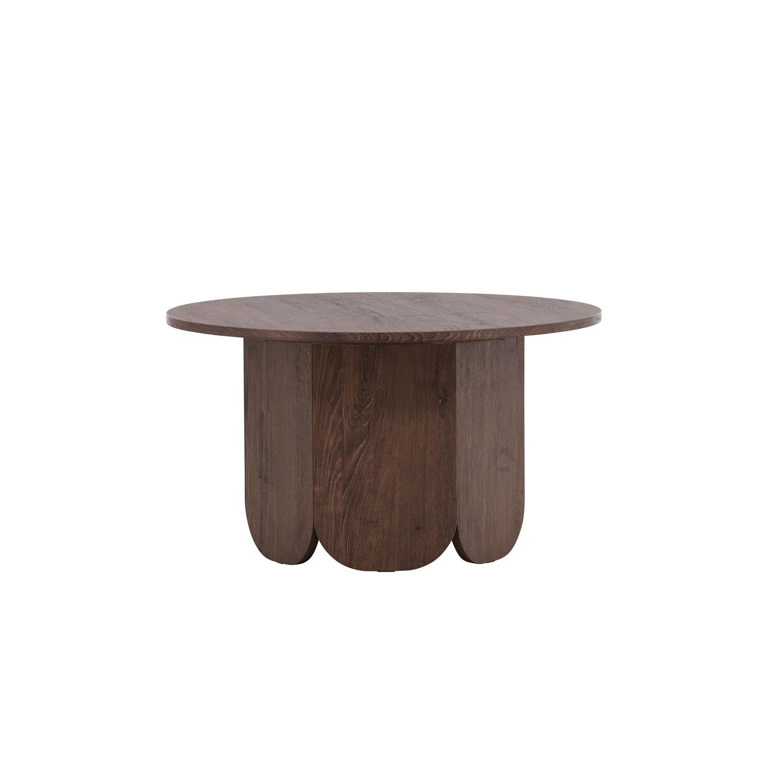 Couchtisch Tekla Ø80cm - Dunkelbraun-Couchtische-Venture Home-le canapé