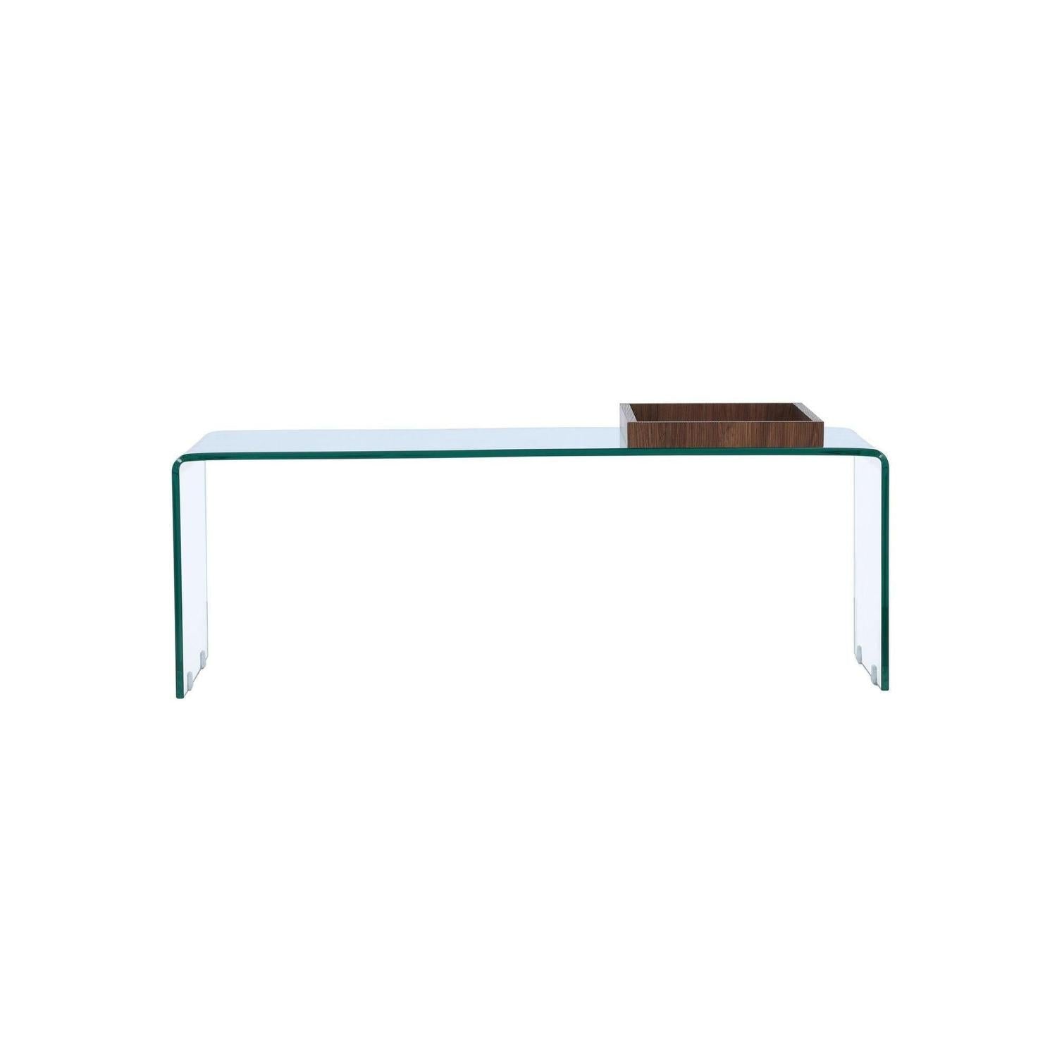 Couchtisch Telemark 110*50cm aus Glas - Transparent-Couchtisch-Venture Home-le canapé