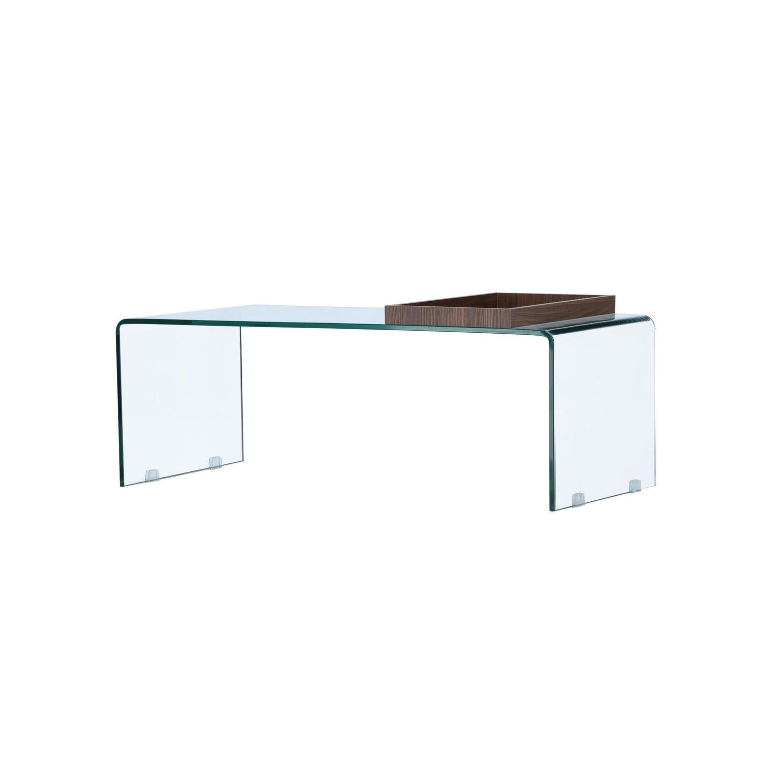Couchtisch Telemark 110*50cm aus Glas - Transparent-Couchtisch-Venture Home-le canapé