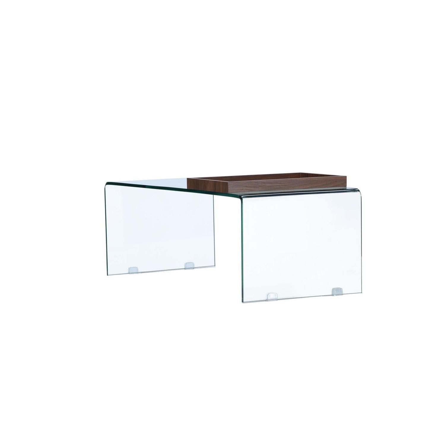 Couchtisch Telemark 110*50cm aus Glas - Transparent-Couchtisch-Venture Home-le canapé