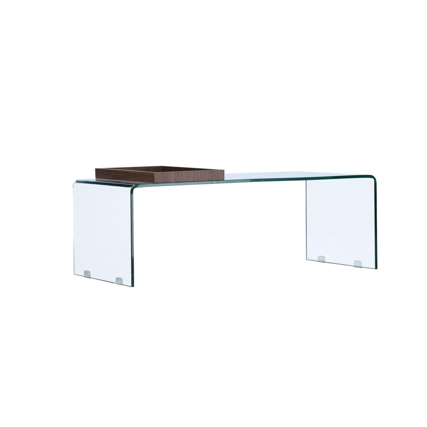 Couchtisch Telemark 110*50cm aus Glas - Transparent-Couchtisch-Venture Home-le canapé