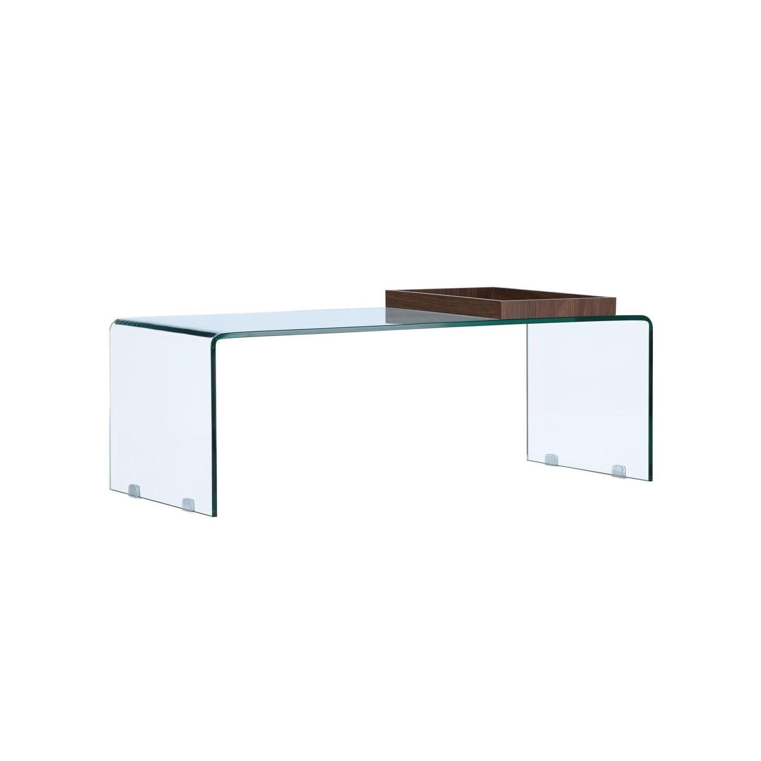 Couchtisch Telemark 110*50cm aus Glas - Transparent-Couchtische-Venture Home-le canapé