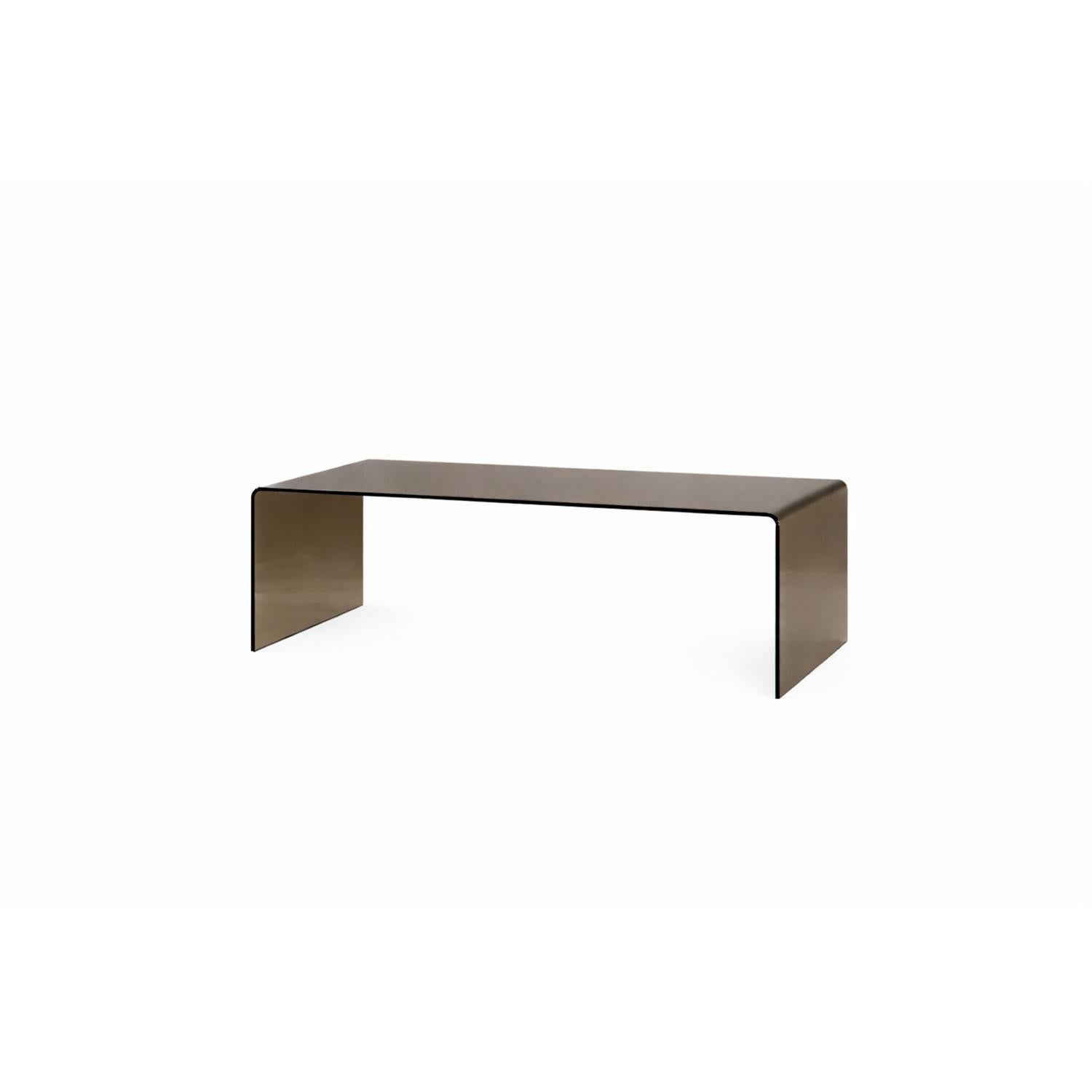 Couchtisch Telemark aus Glas 120cm - Braun-Couchtische-Venture Home-le canapé